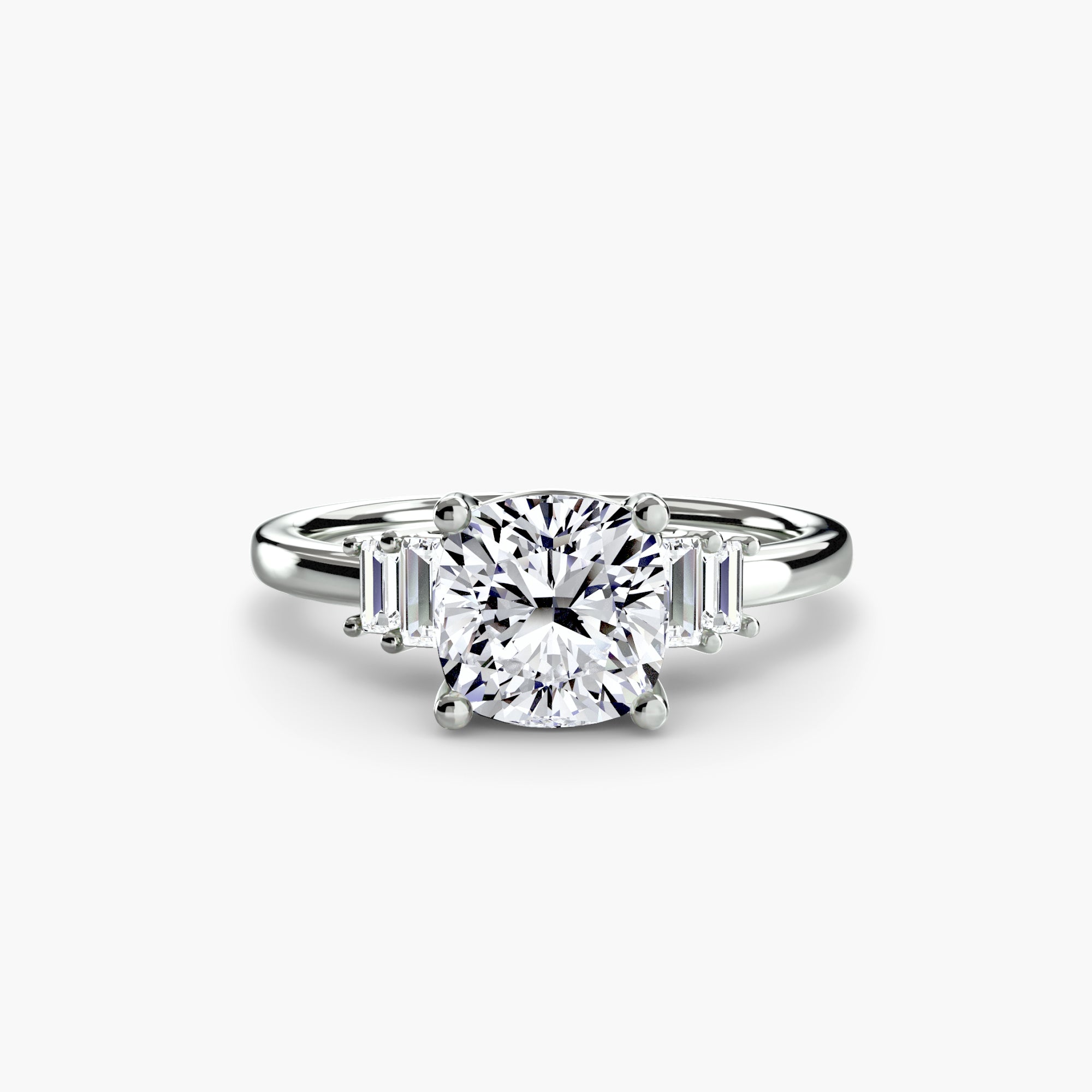 Baguette Accent Solitaire Setting