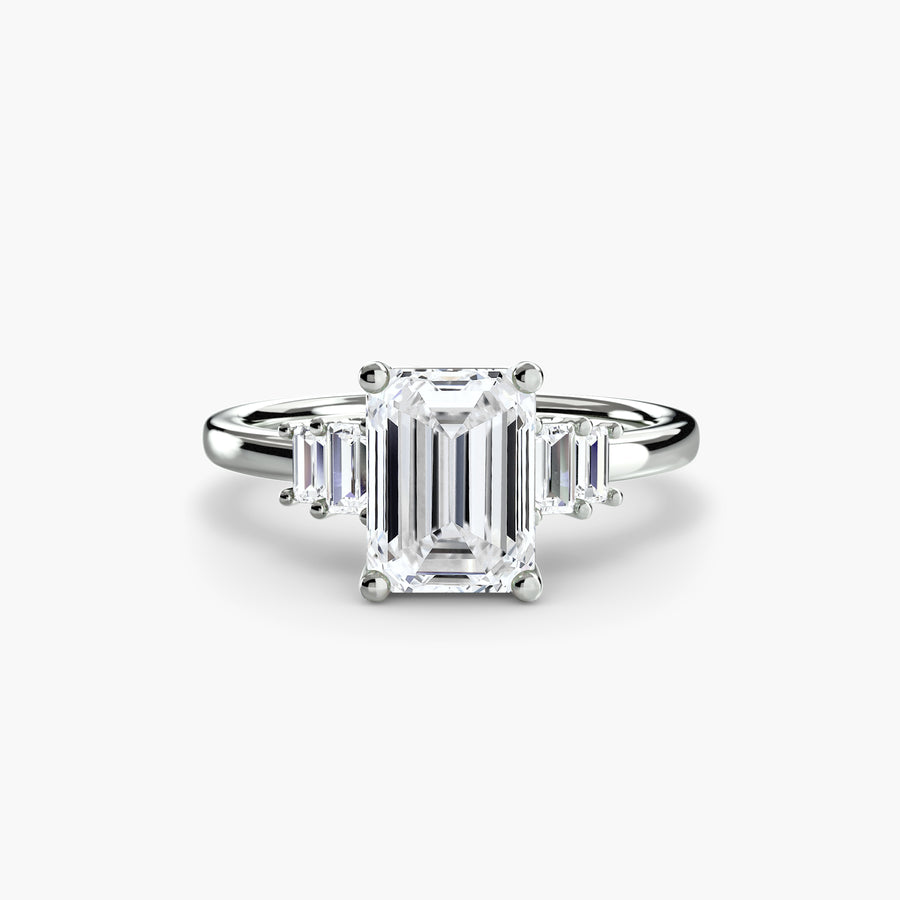 Baguette Accent Solitaire Setting
