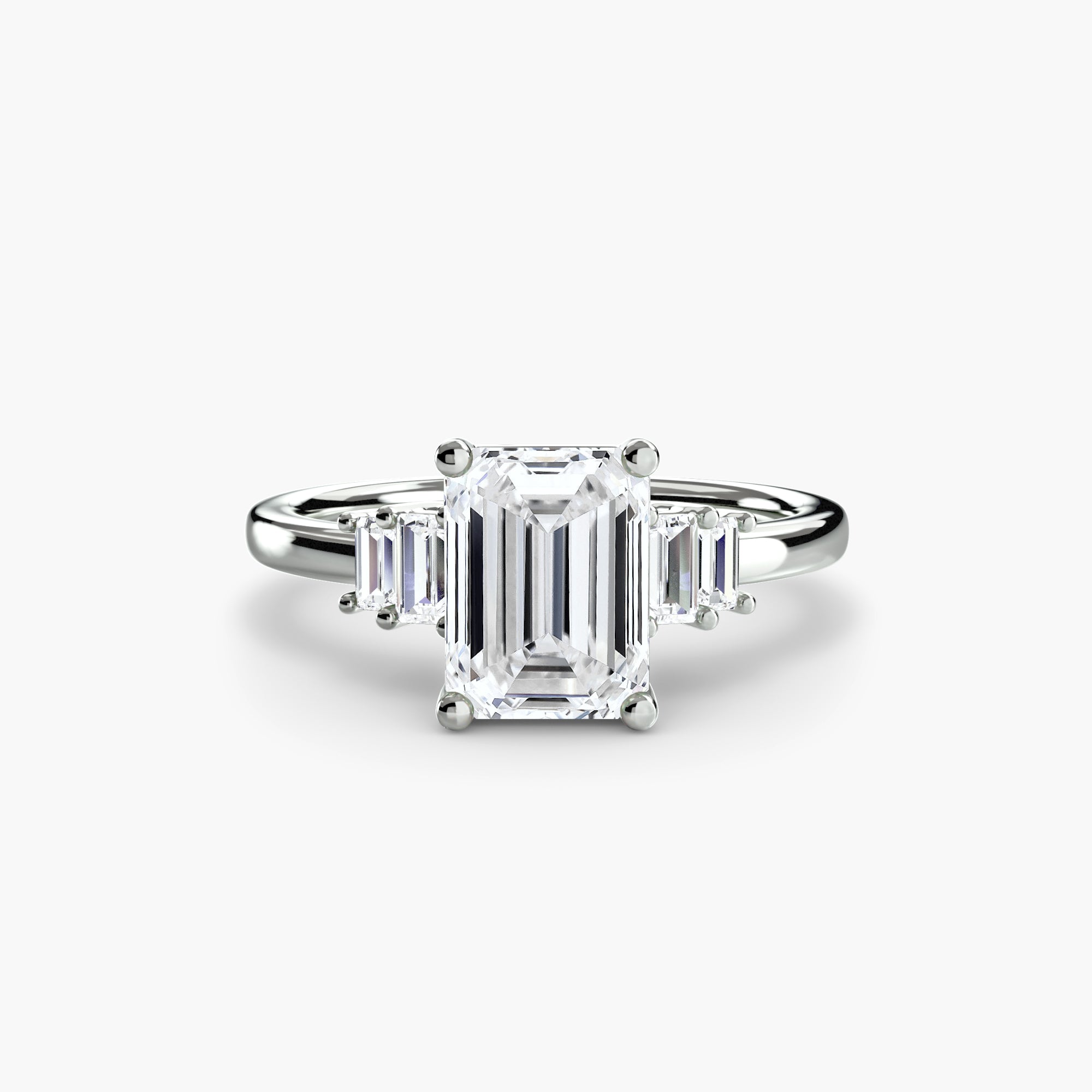 Baguette Accent Solitaire Setting