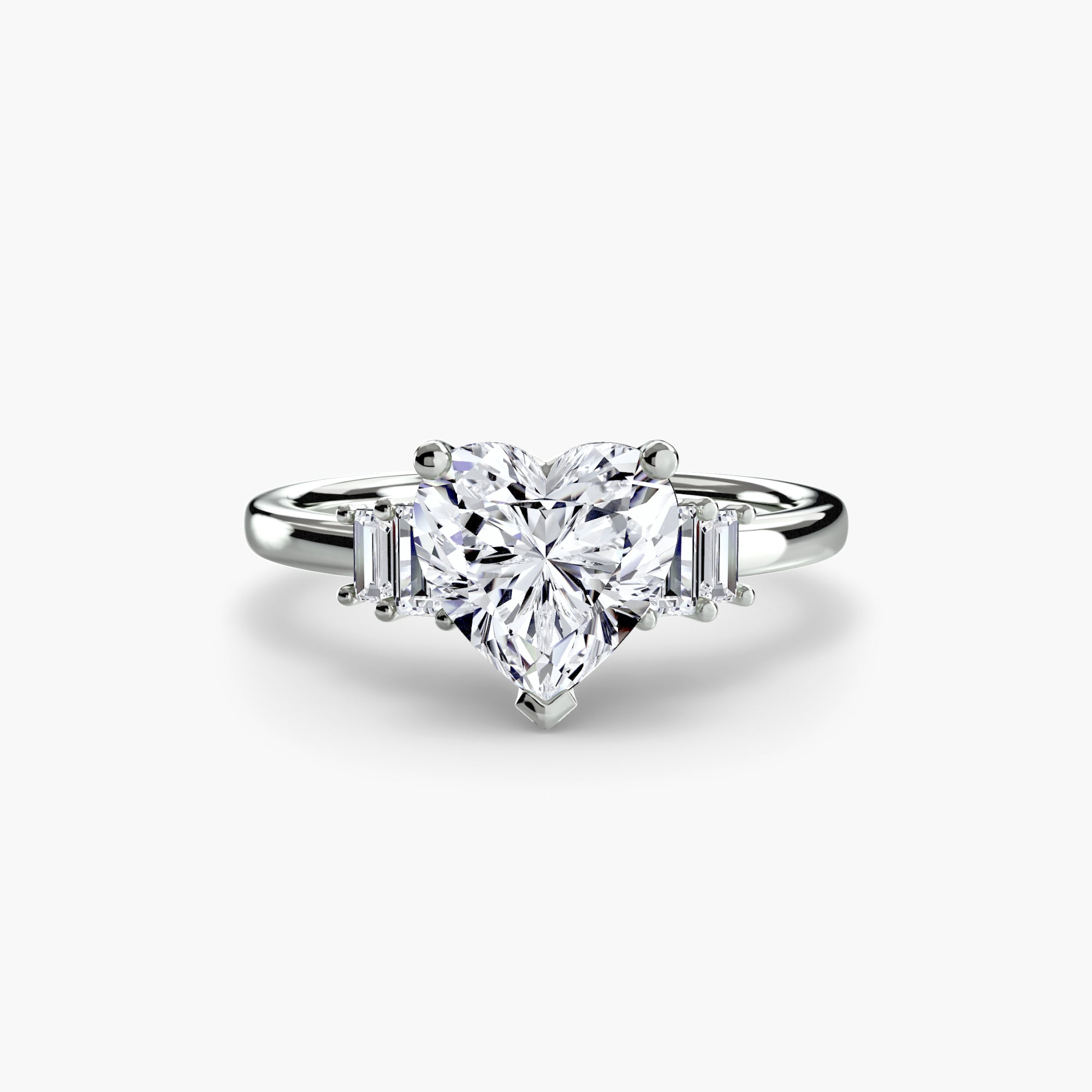 Baguette Accent Solitaire Setting