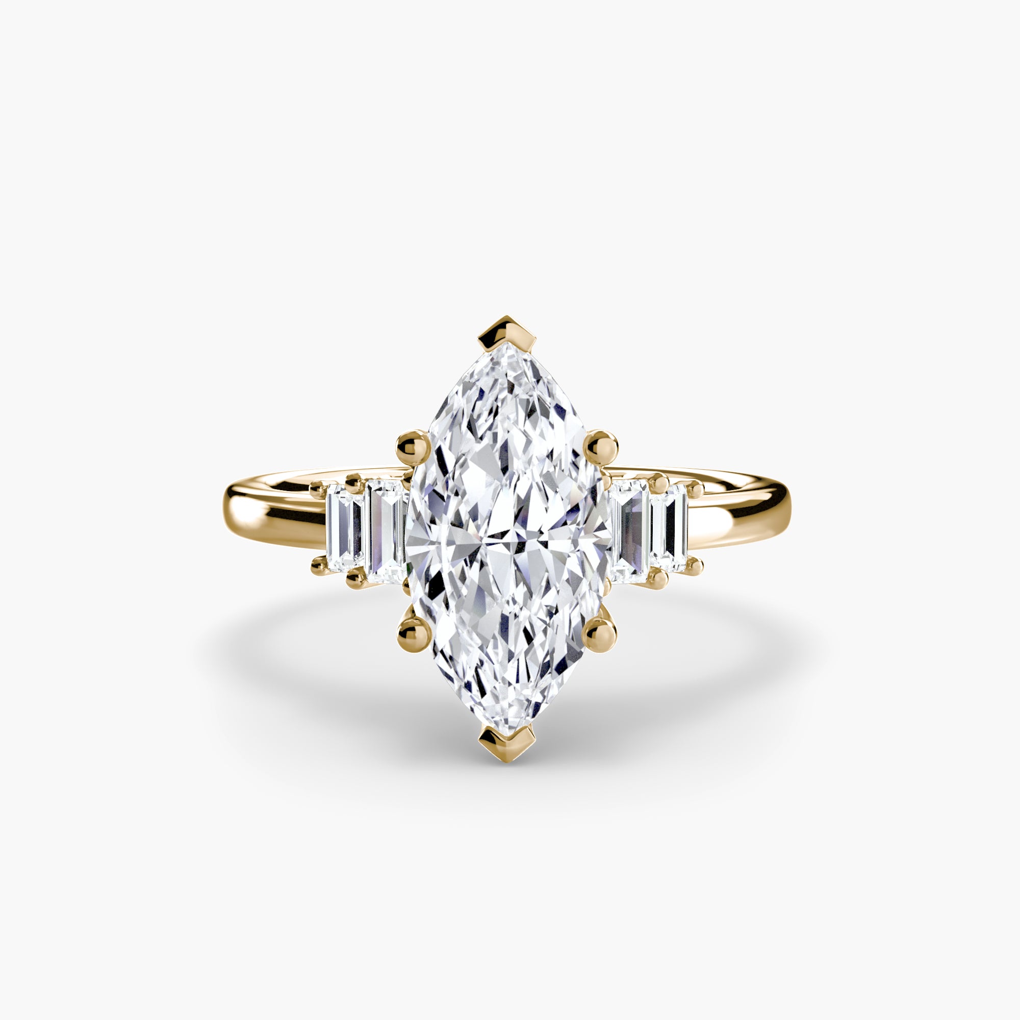 Baguette Accent Solitaire Setting