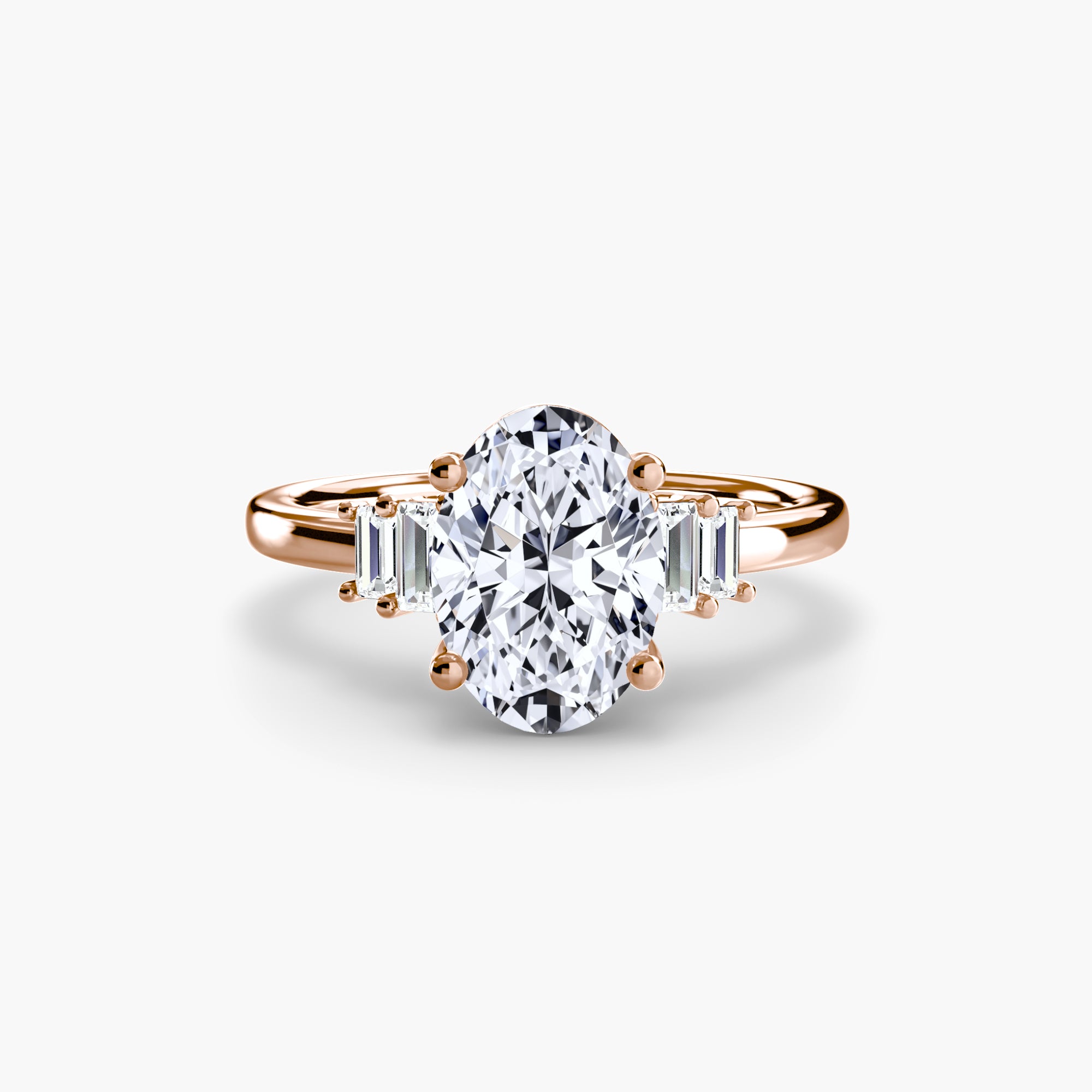 Baguette Accent Solitaire Setting