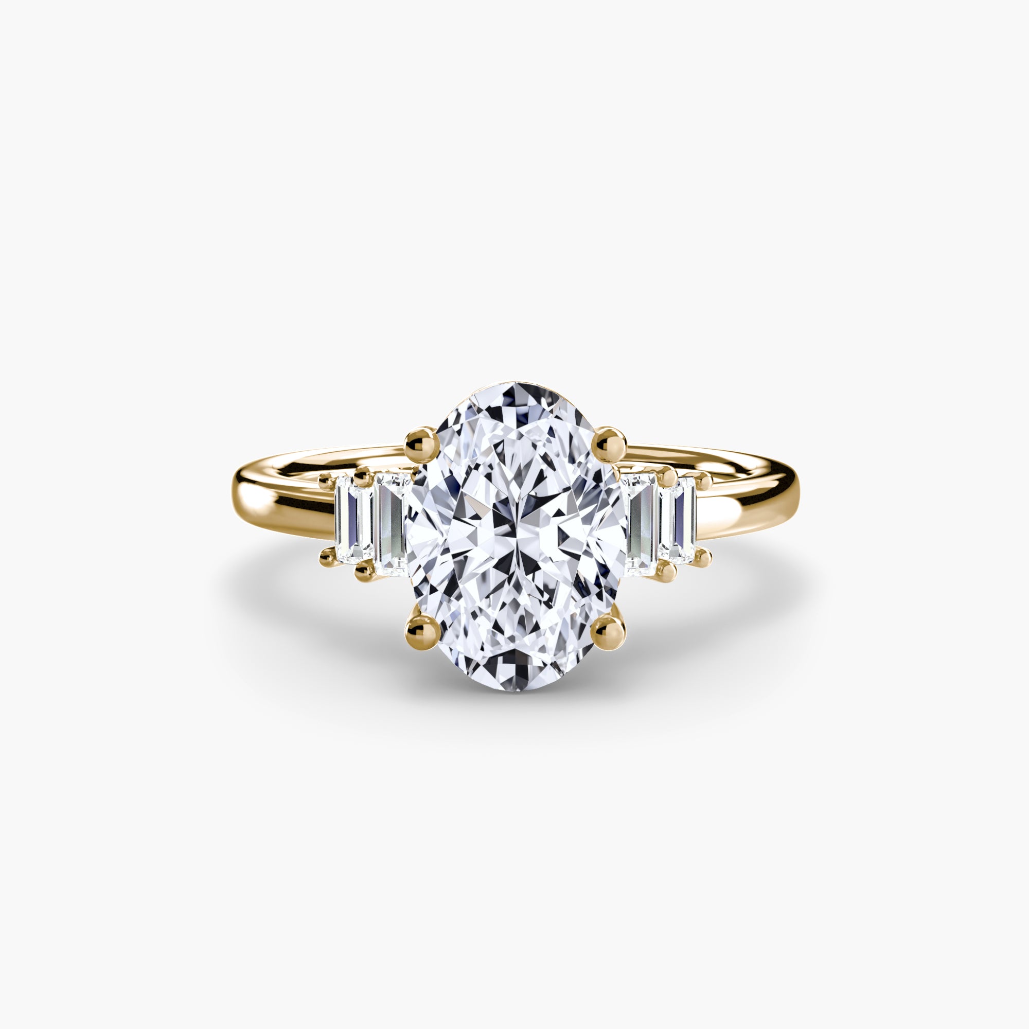 Baguette Accent Solitaire Setting