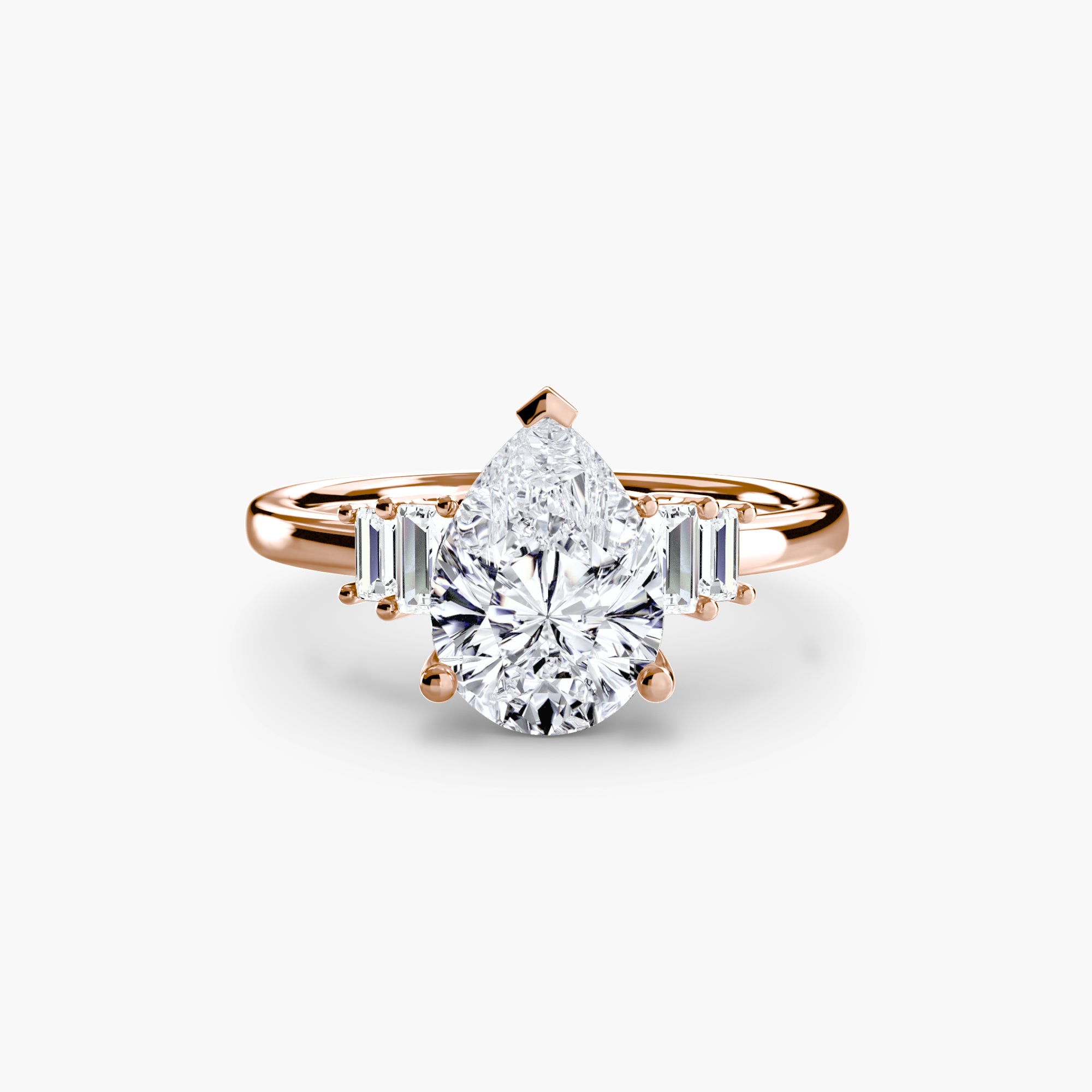 Baguette Accent Solitaire Setting