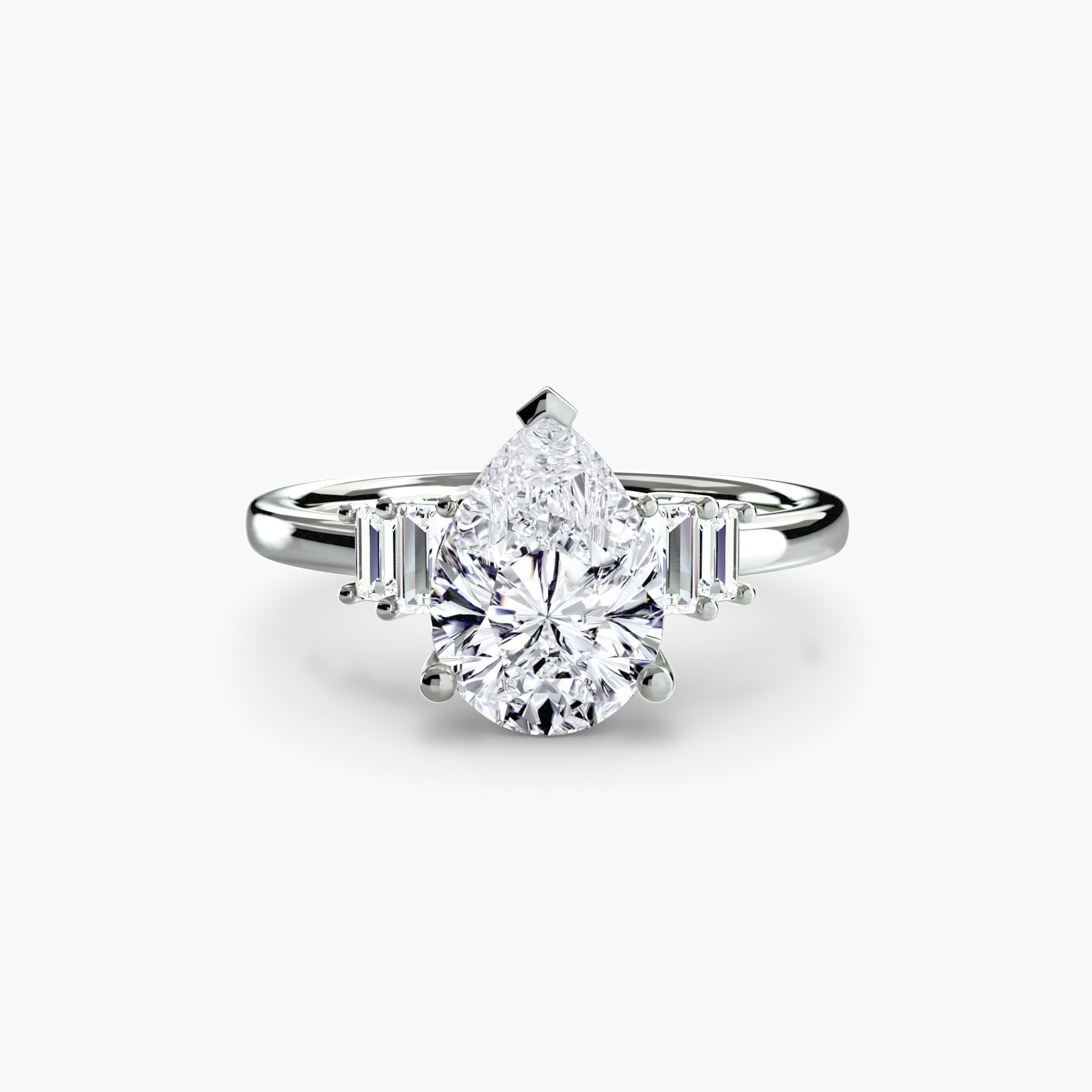 Baguette Accent Solitaire Setting