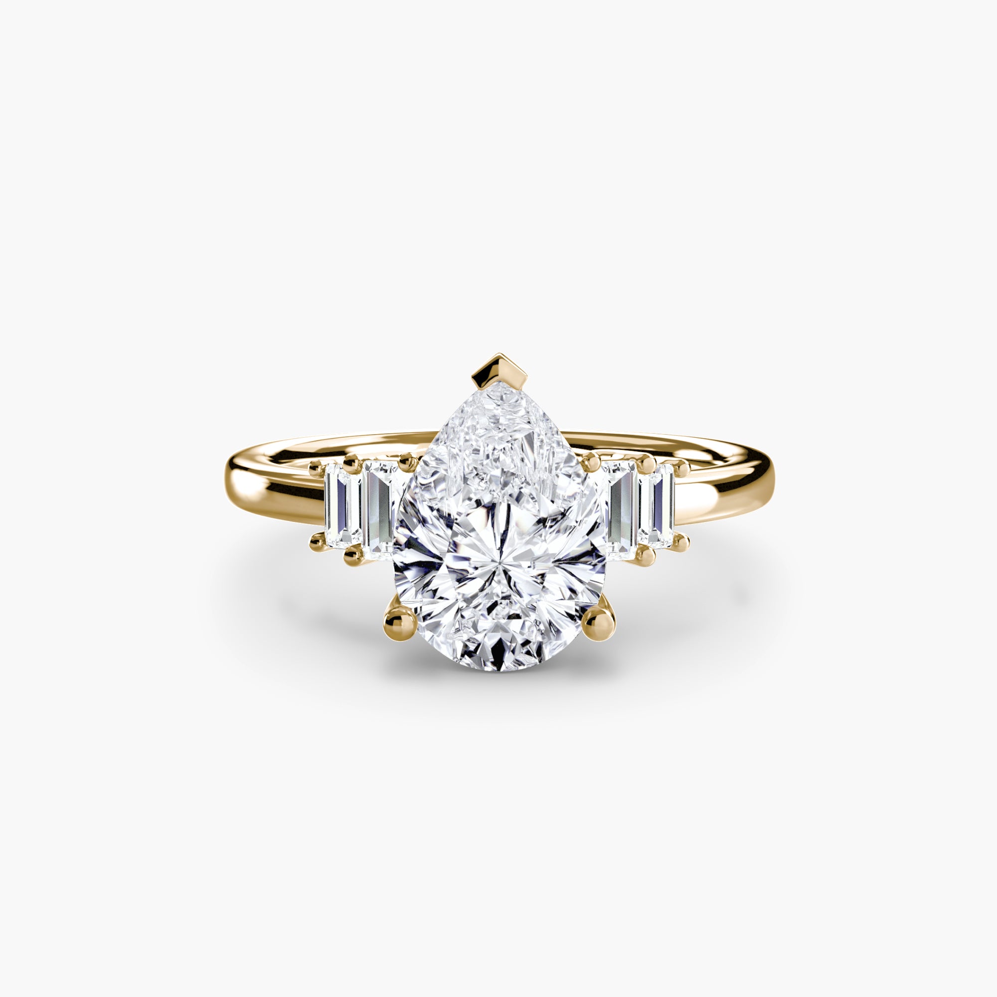 Baguette Accent Solitaire Setting