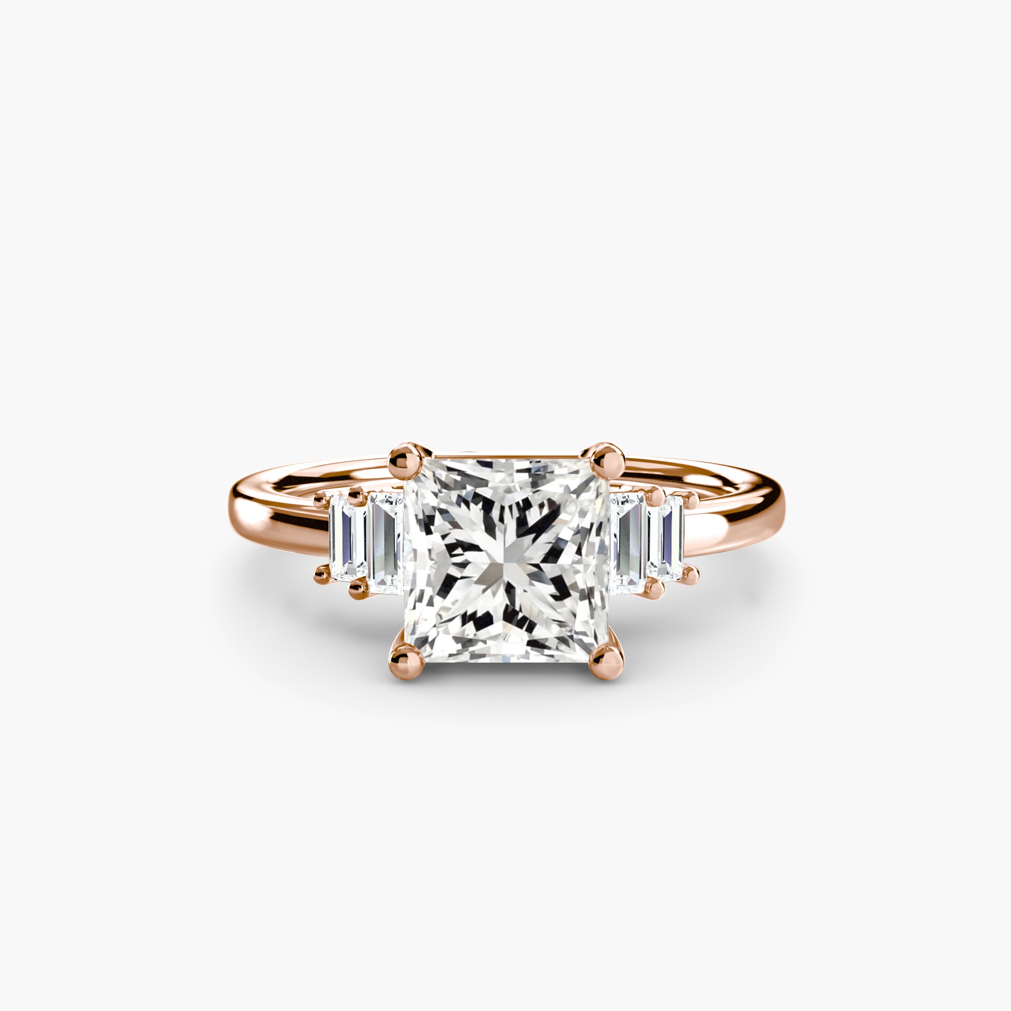 Baguette Accent Solitaire Setting