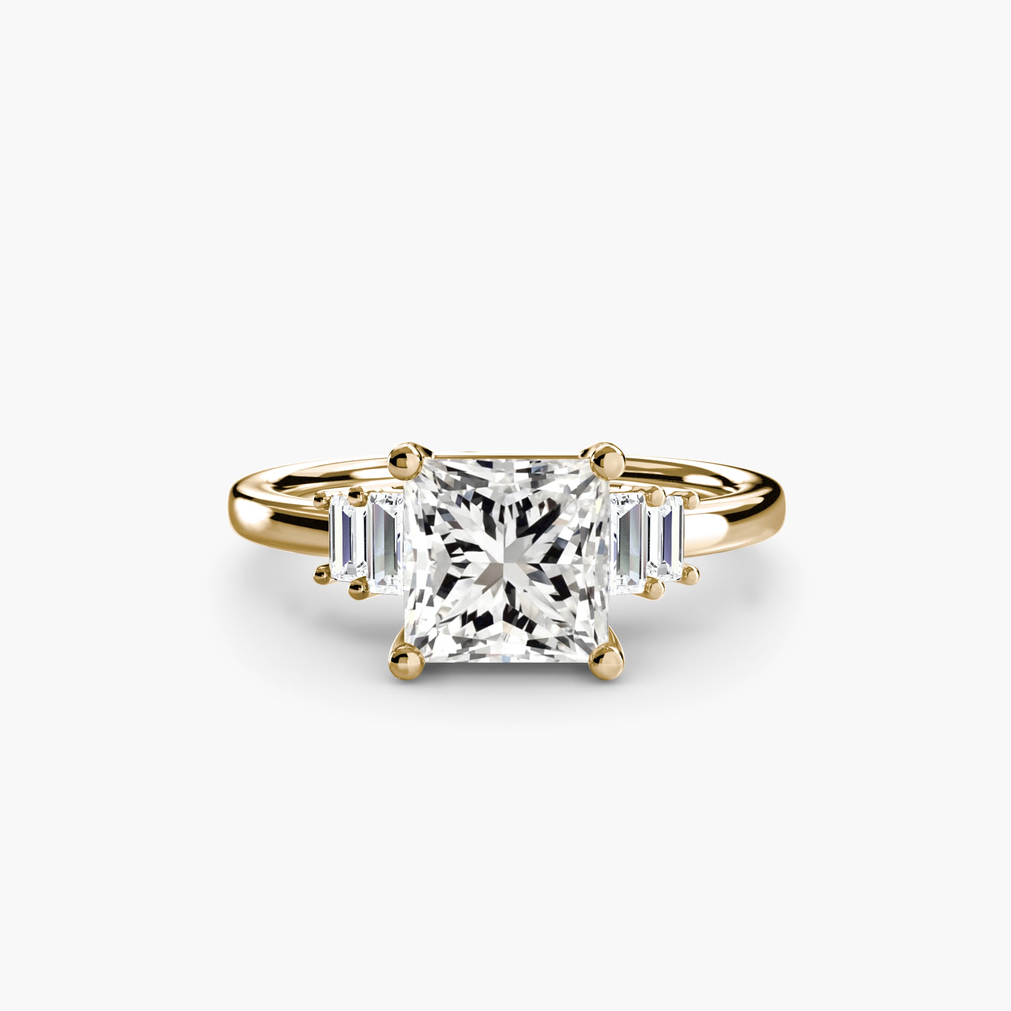 Baguette Accent Solitaire Setting