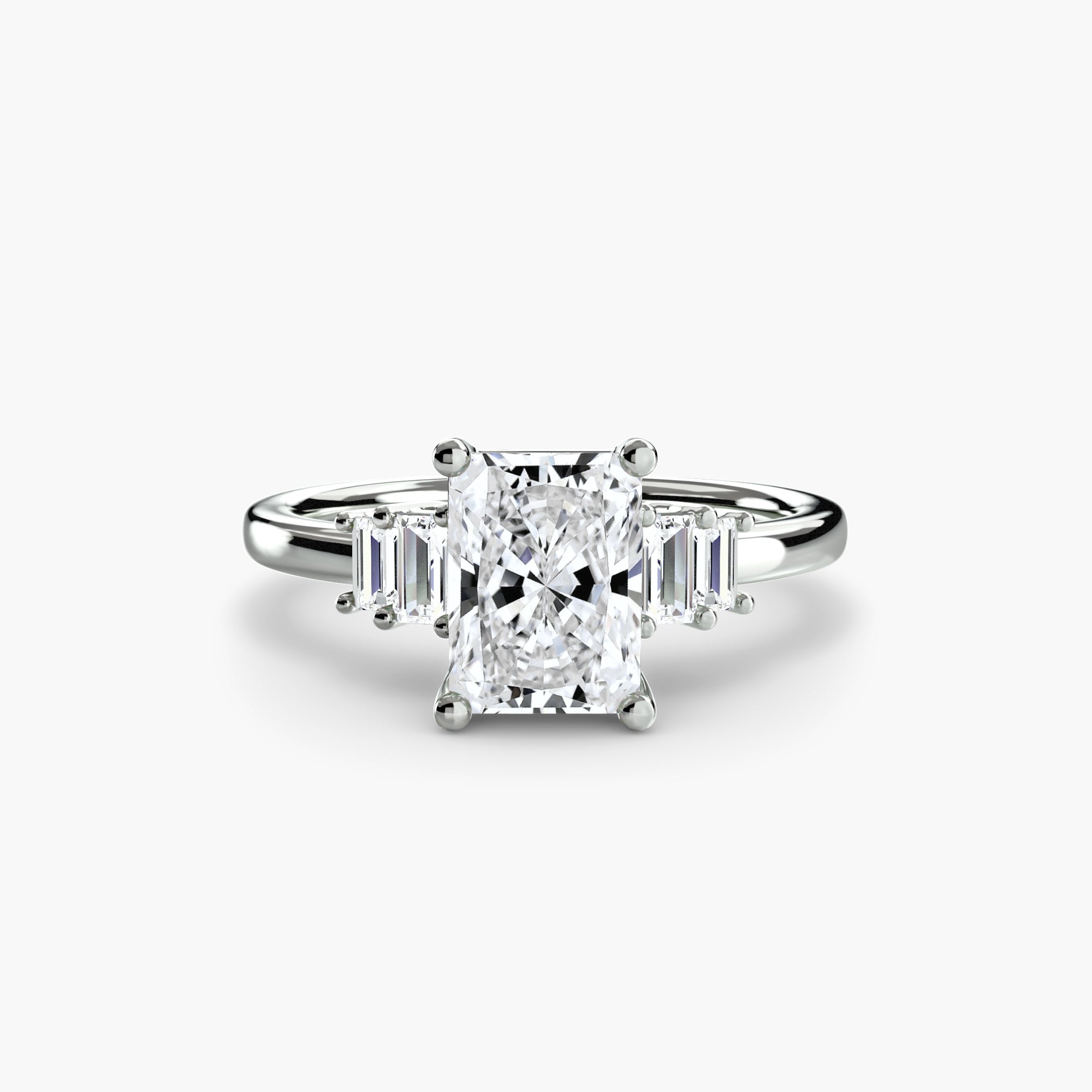 Baguette Accent Solitaire Setting
