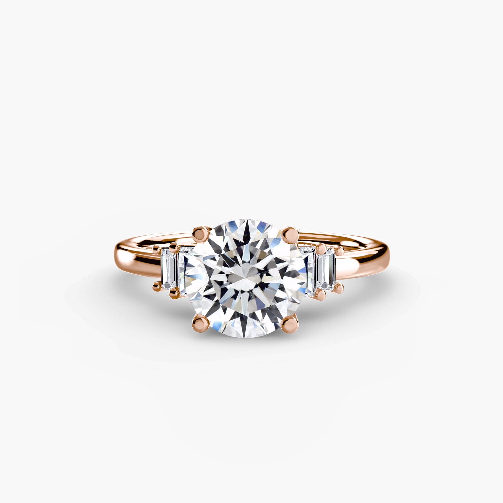 Baguette Accent Solitaire Setting