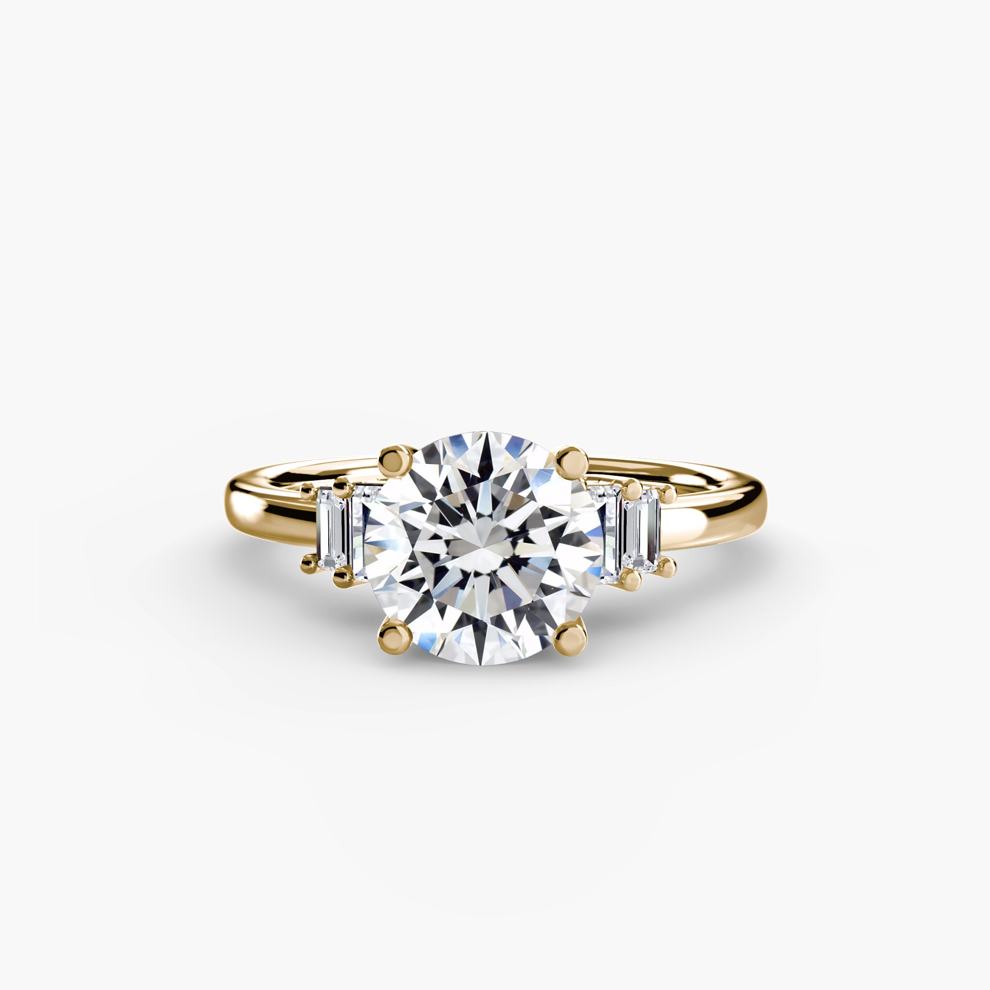 Baguette Accent Solitaire Setting