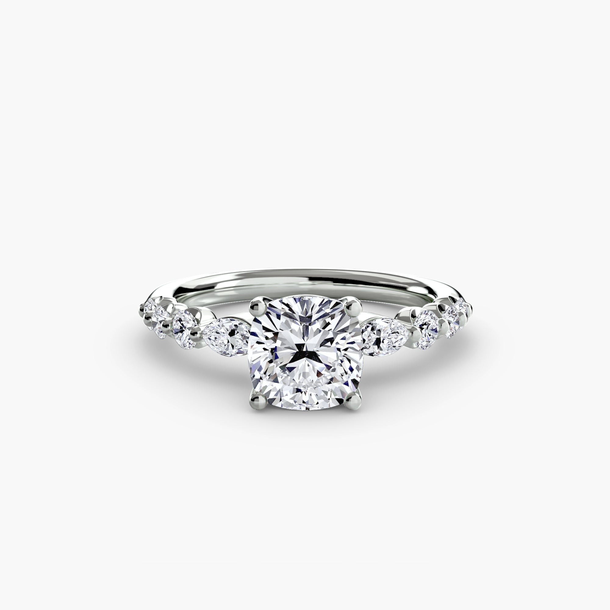 Tiered Accent Solitaire Setting
