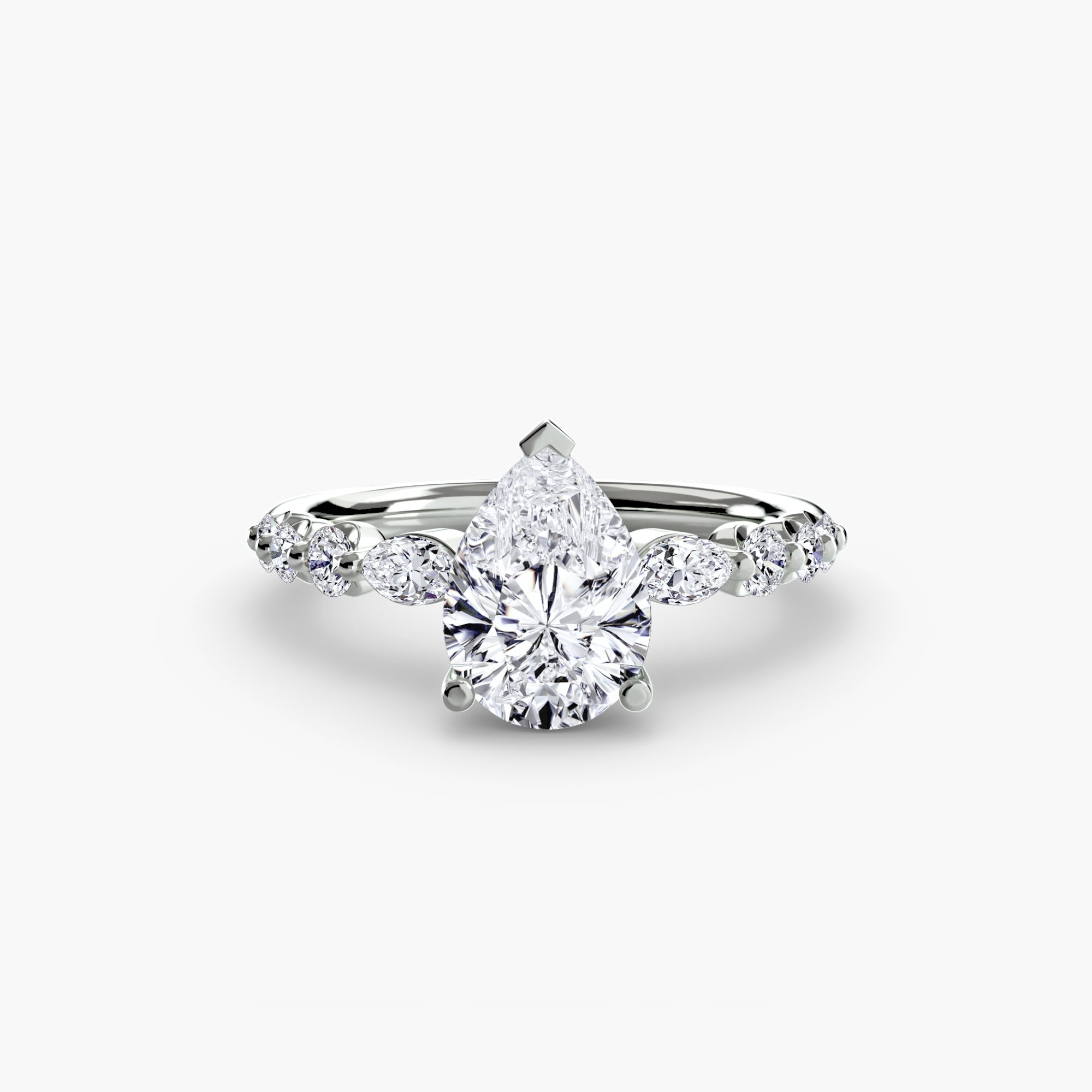 Tiered Accent Solitaire Setting