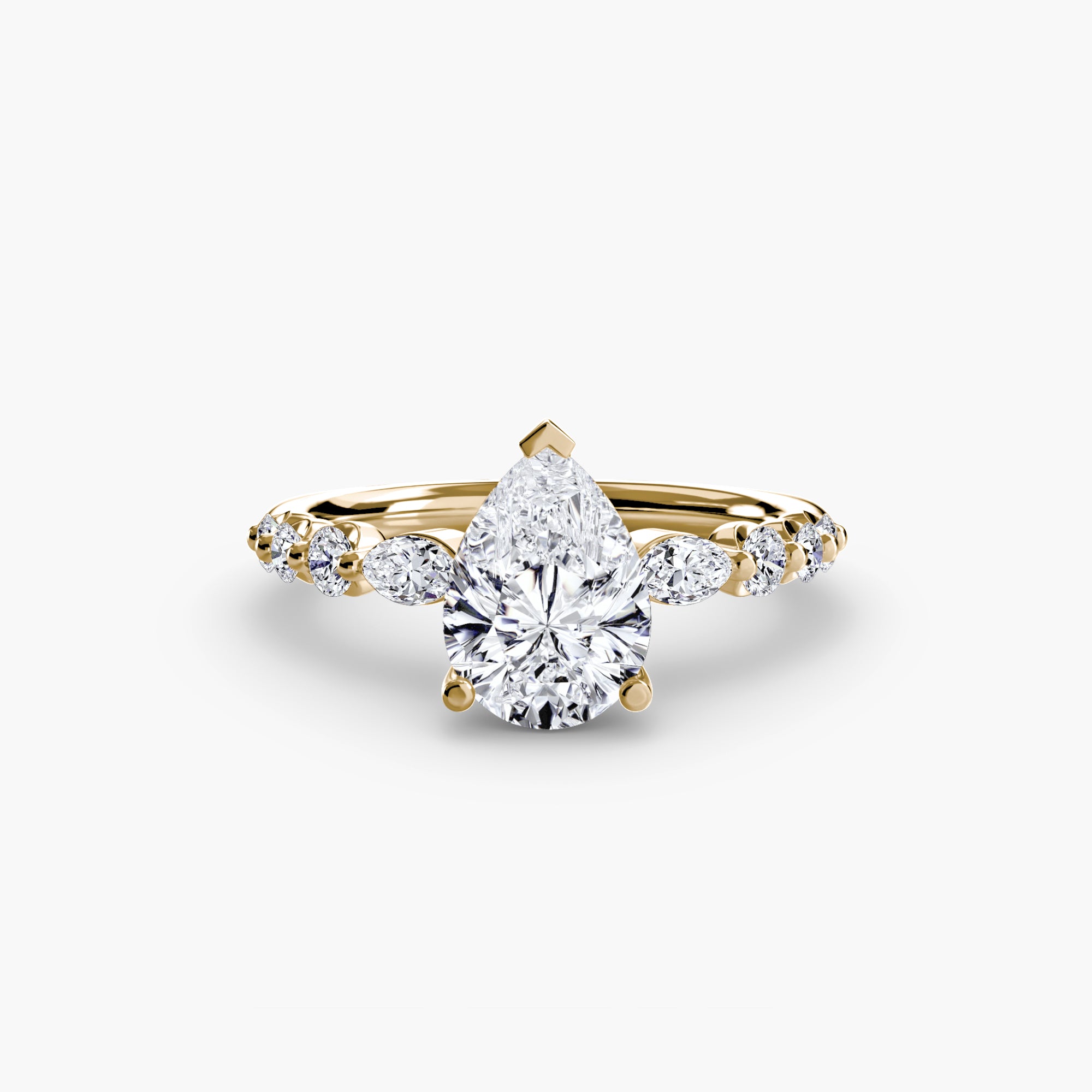 Tiered Accent Solitaire Setting