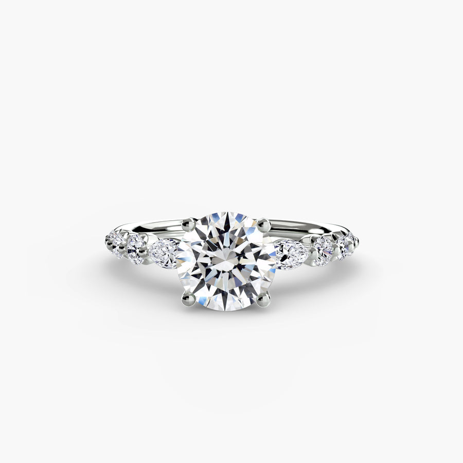 Tiered Accent Solitaire Setting
