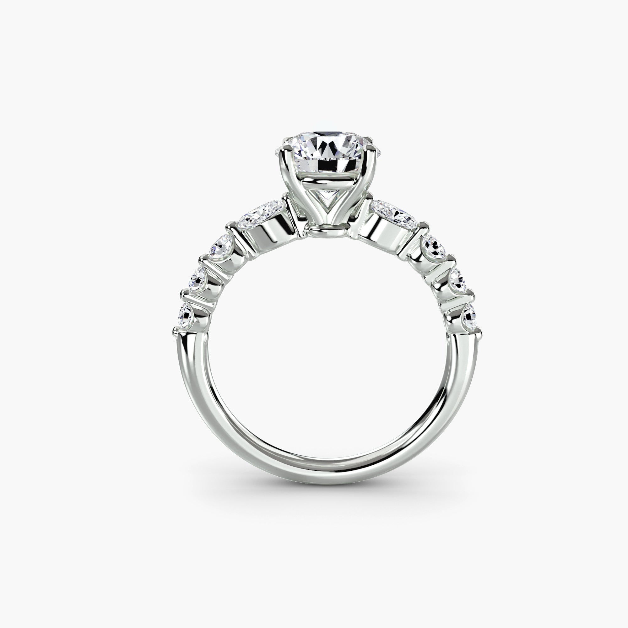Tiered Accent Solitaire Setting