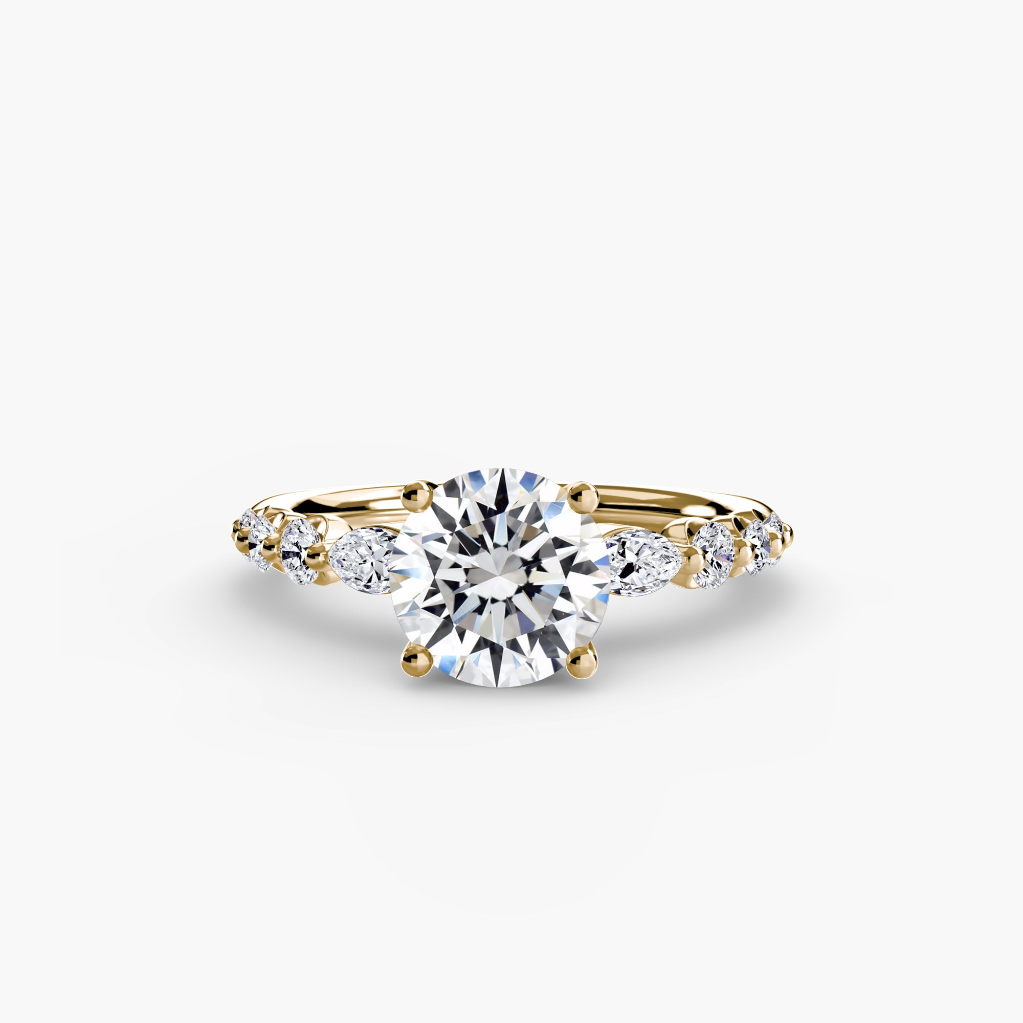 Tiered Accent Solitaire Setting