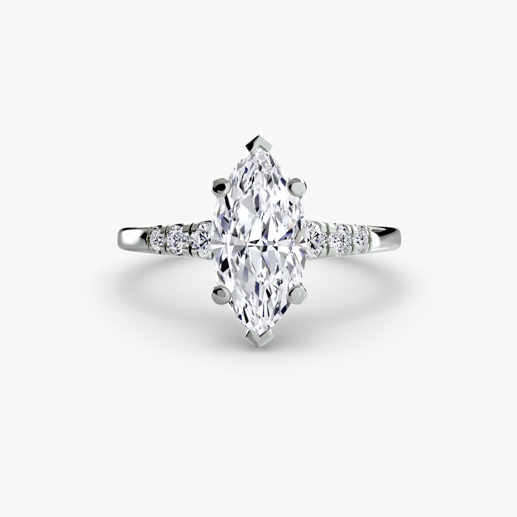 Shoulder Accent Solitaire Setting