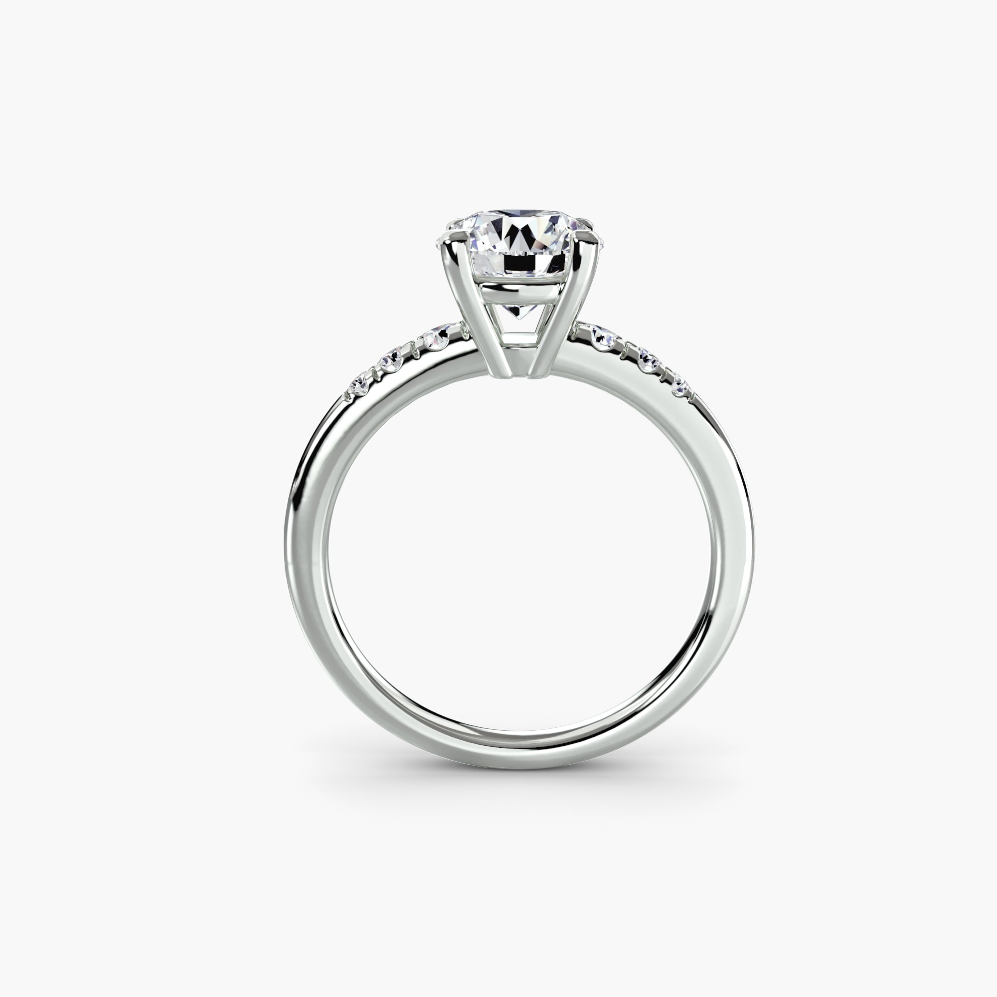 Shoulder Accent Solitaire Setting