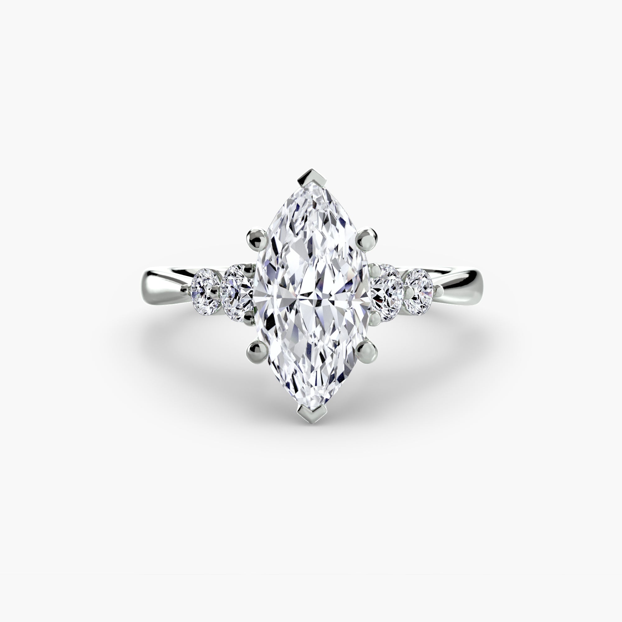 Twin Accent Solitaire Setting