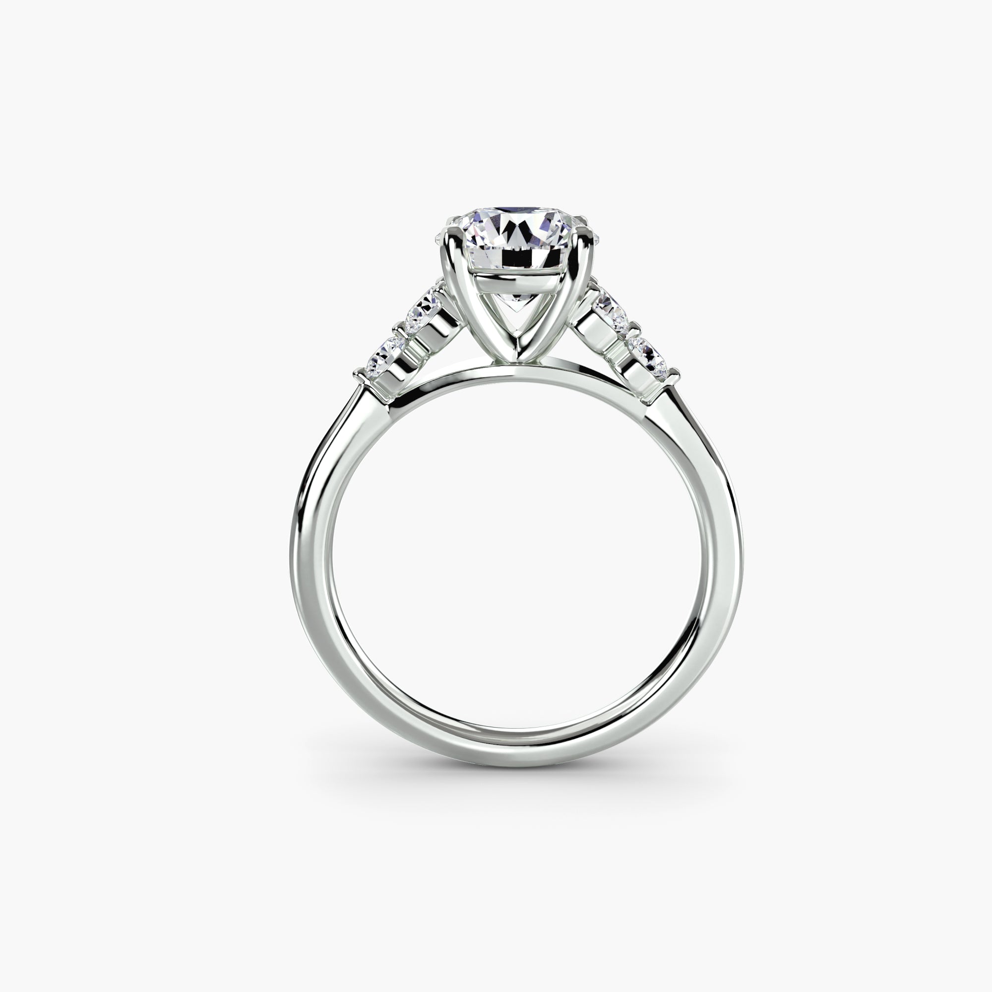 Twin Accent Solitaire Setting
