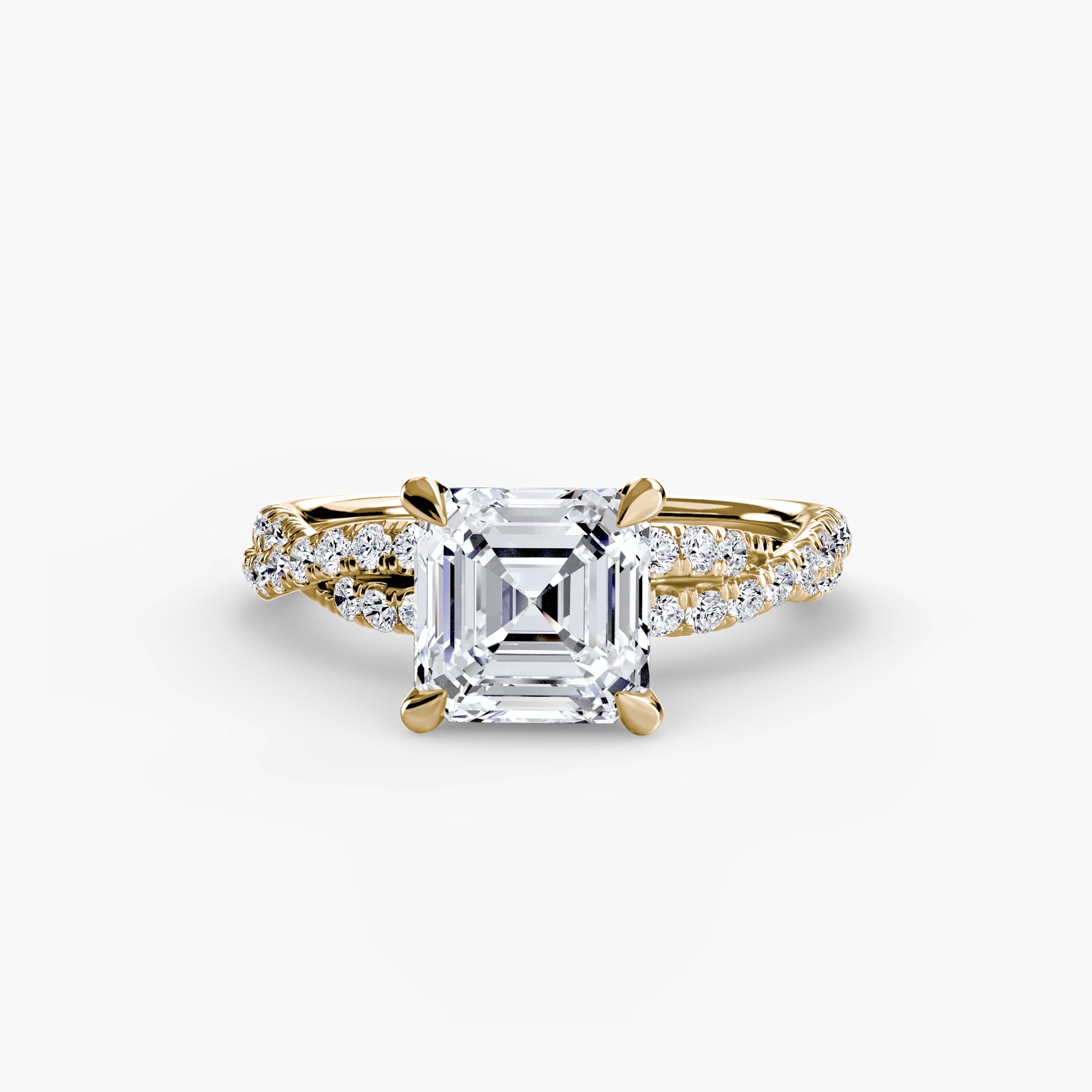 Twisted Pavé Solitaire Setting