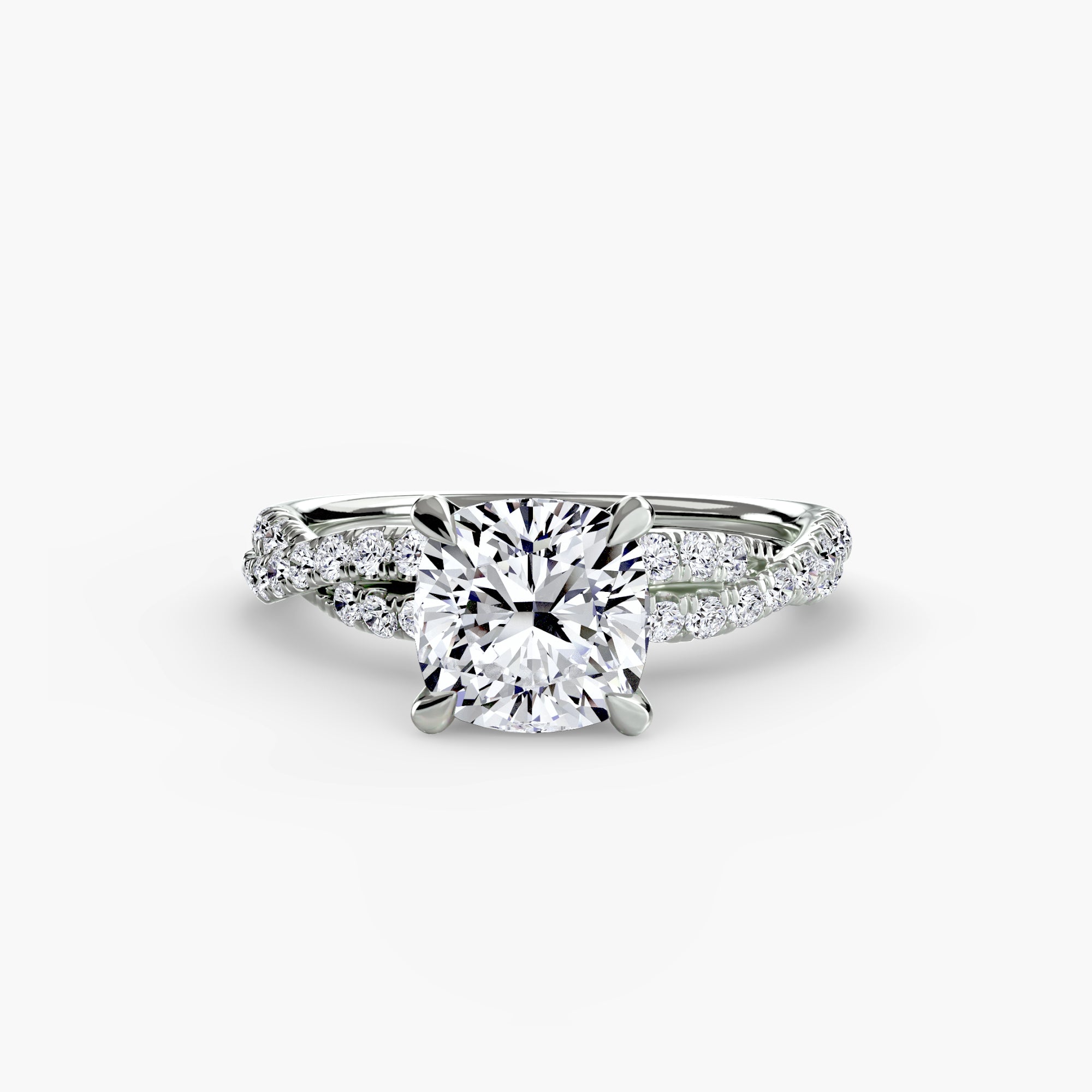 Twisted Pavé Solitaire Setting