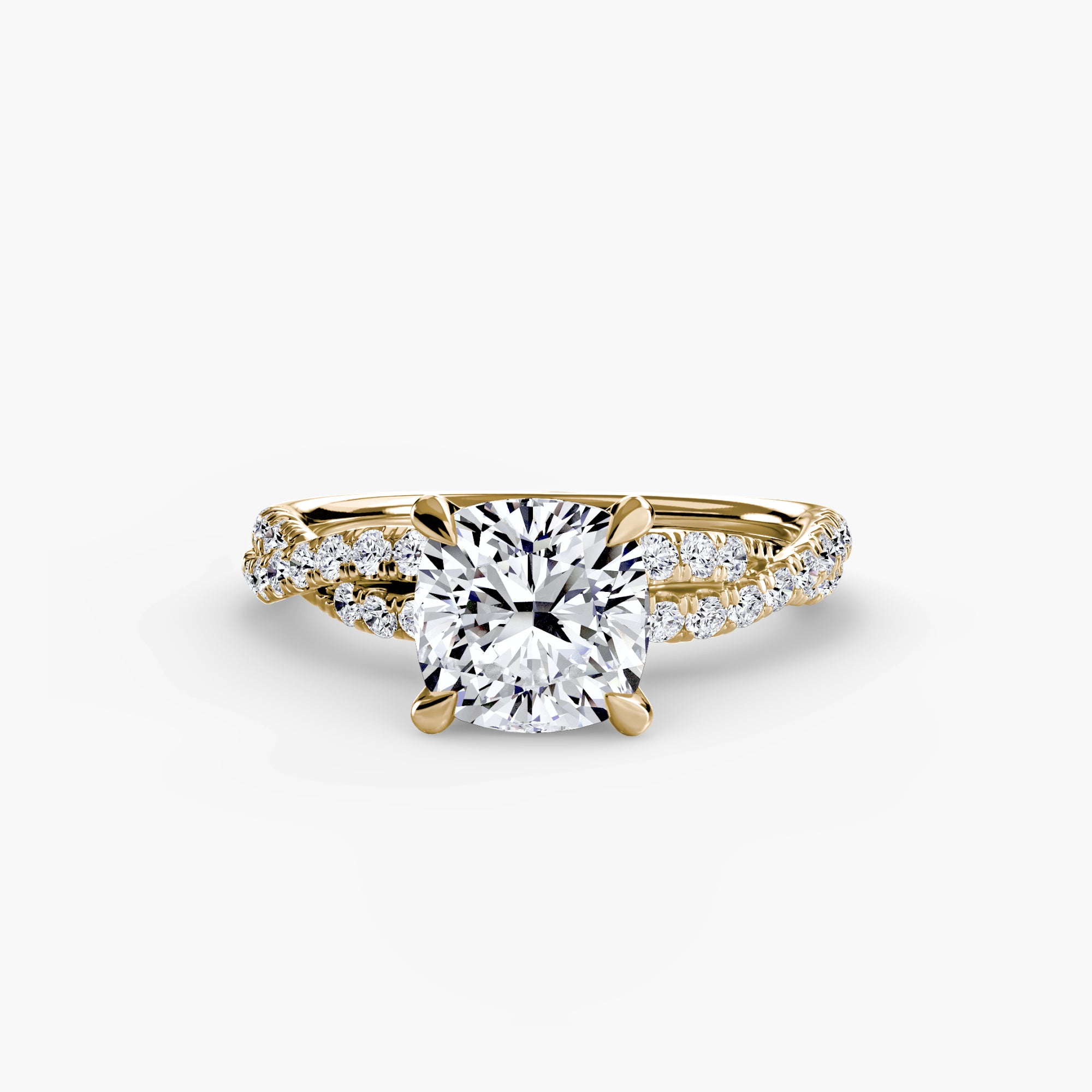Twisted Pavé Solitaire Setting