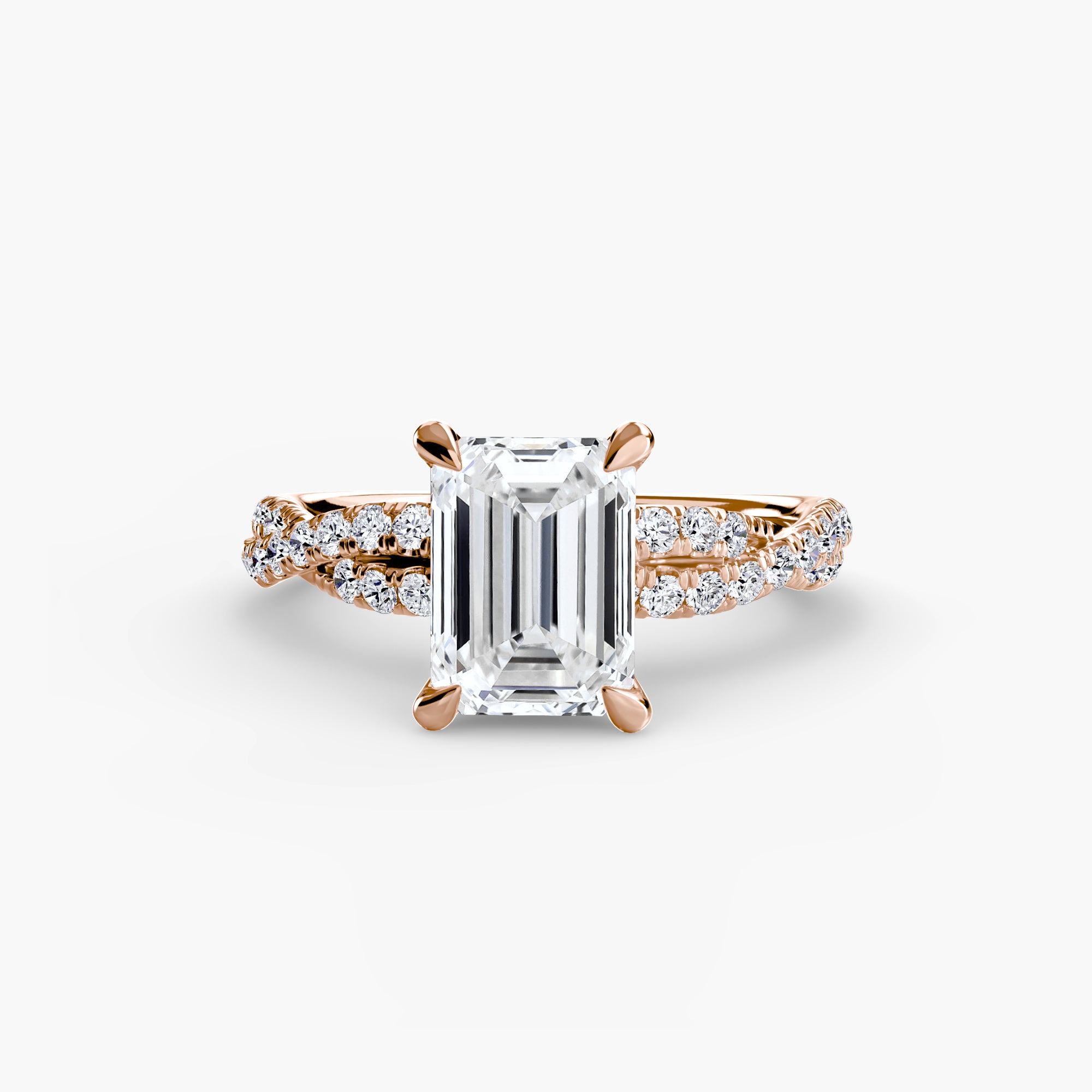 Twisted Pavé Solitaire Setting