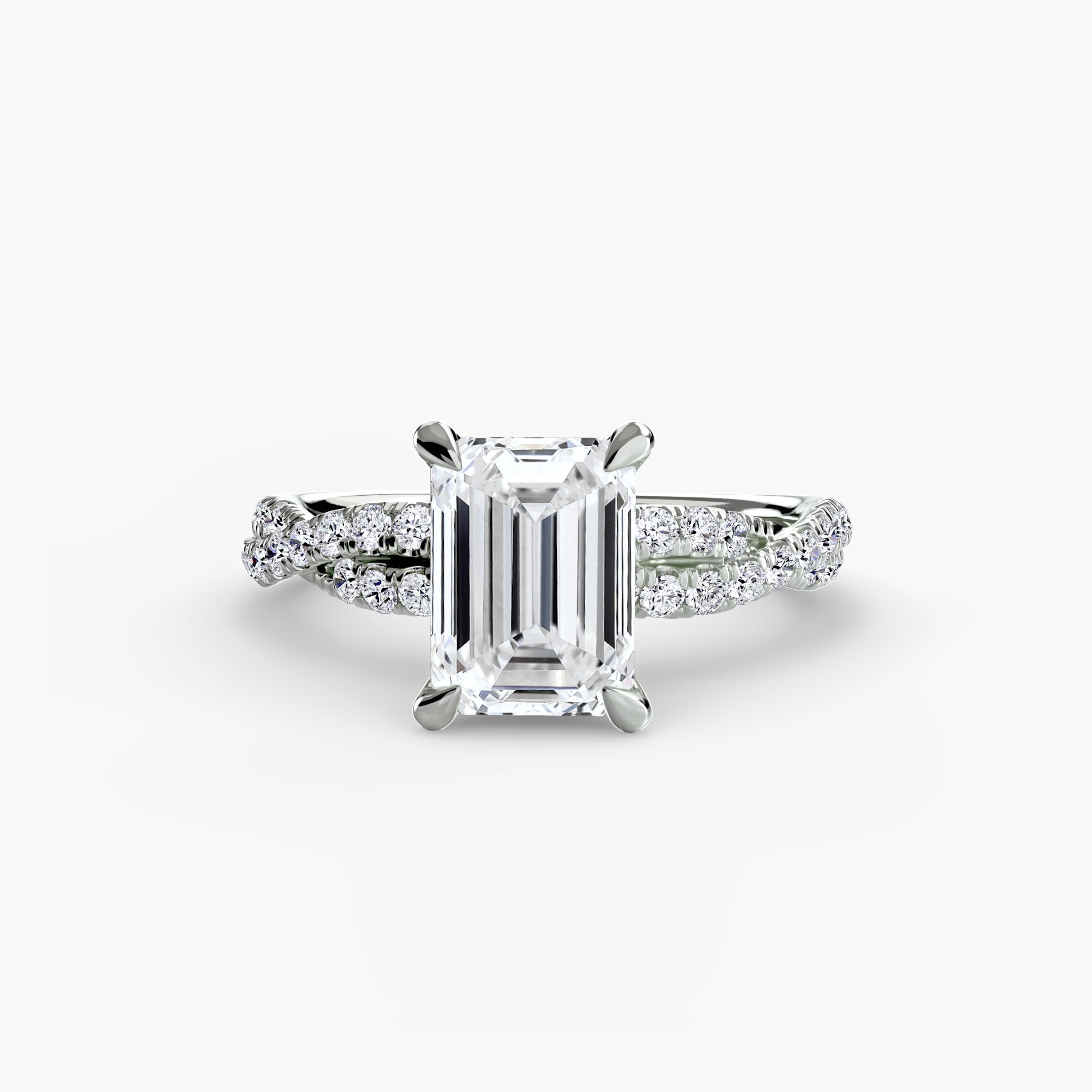 Twisted Pavé Solitaire Setting