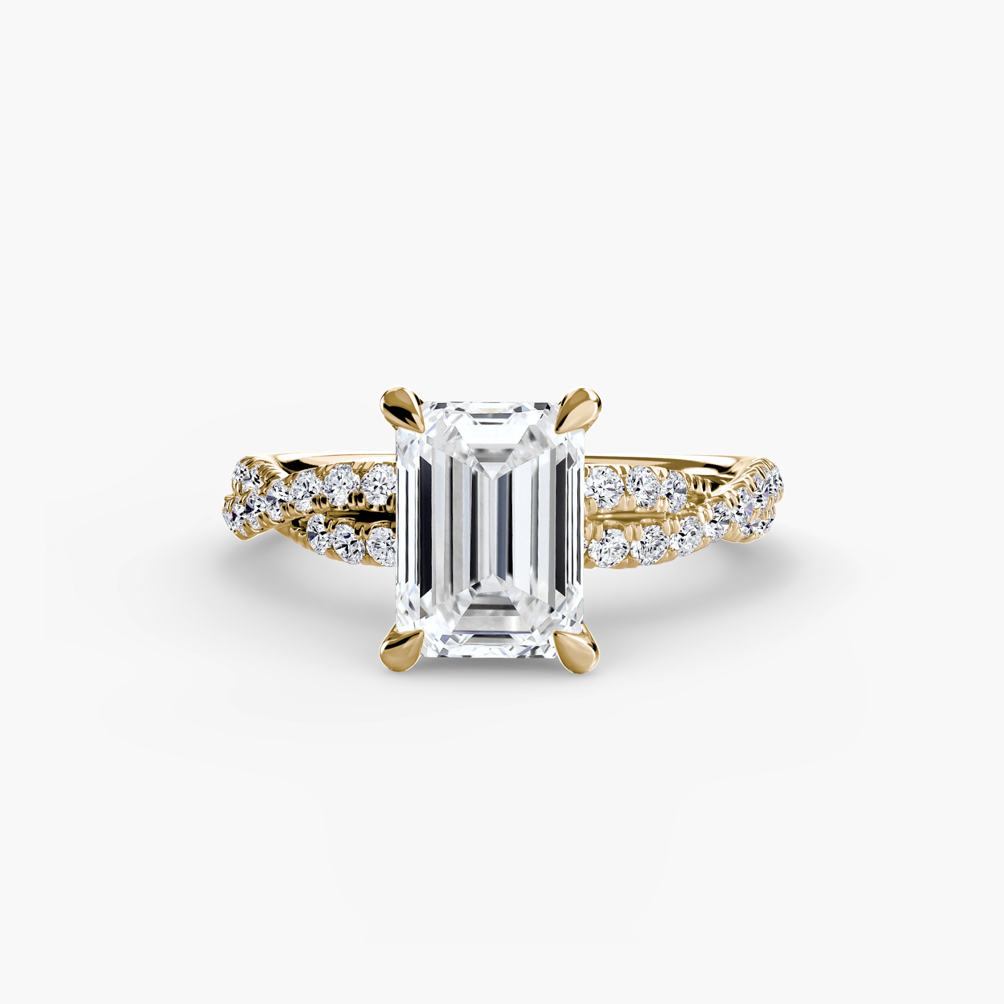 Twisted Pavé Solitaire Setting