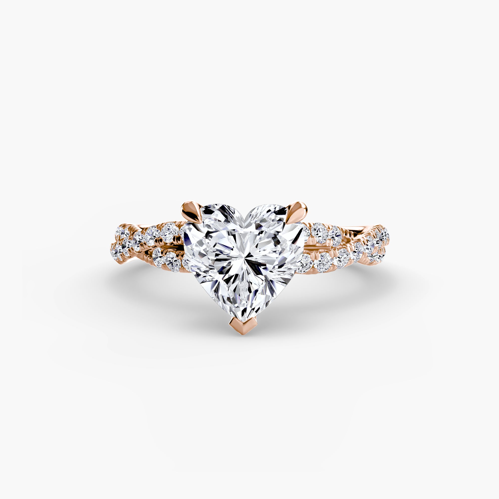 Twisted Pavé Solitaire Setting