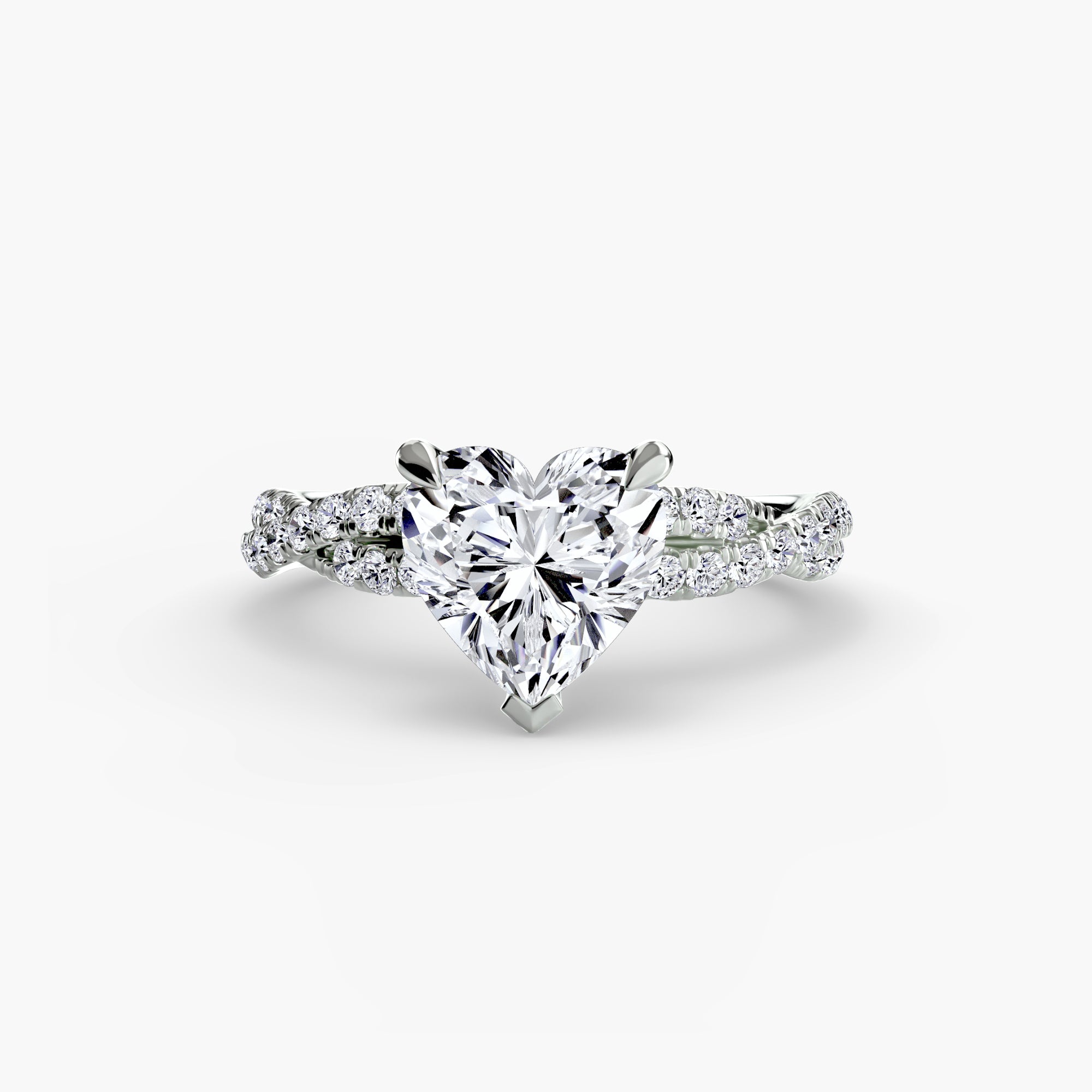 Twisted Pavé Solitaire Setting