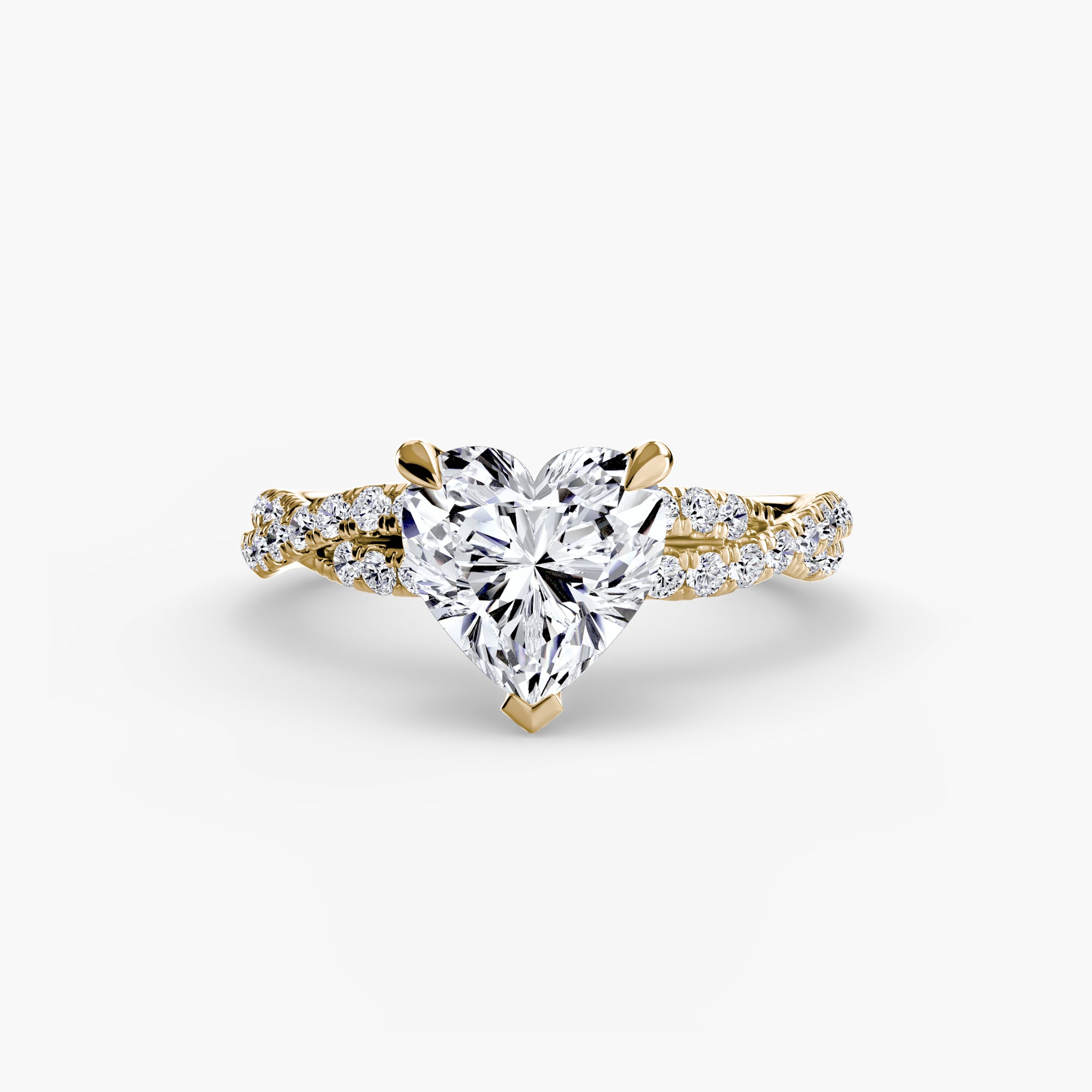 Twisted Pavé Solitaire Setting