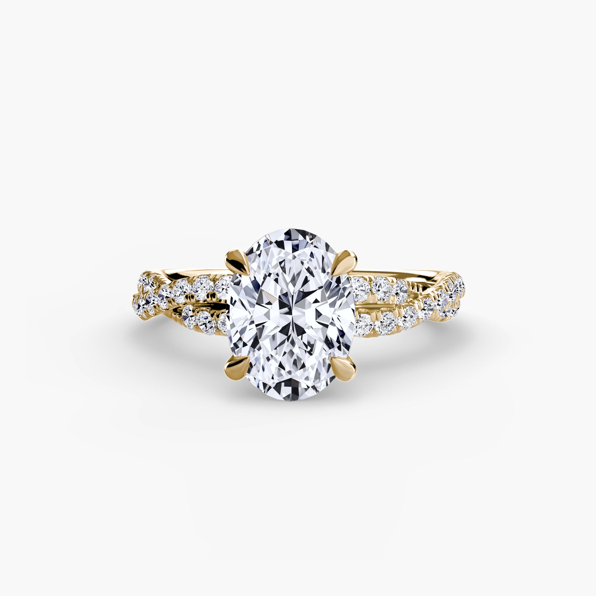 Twisted Pavé Solitaire Setting