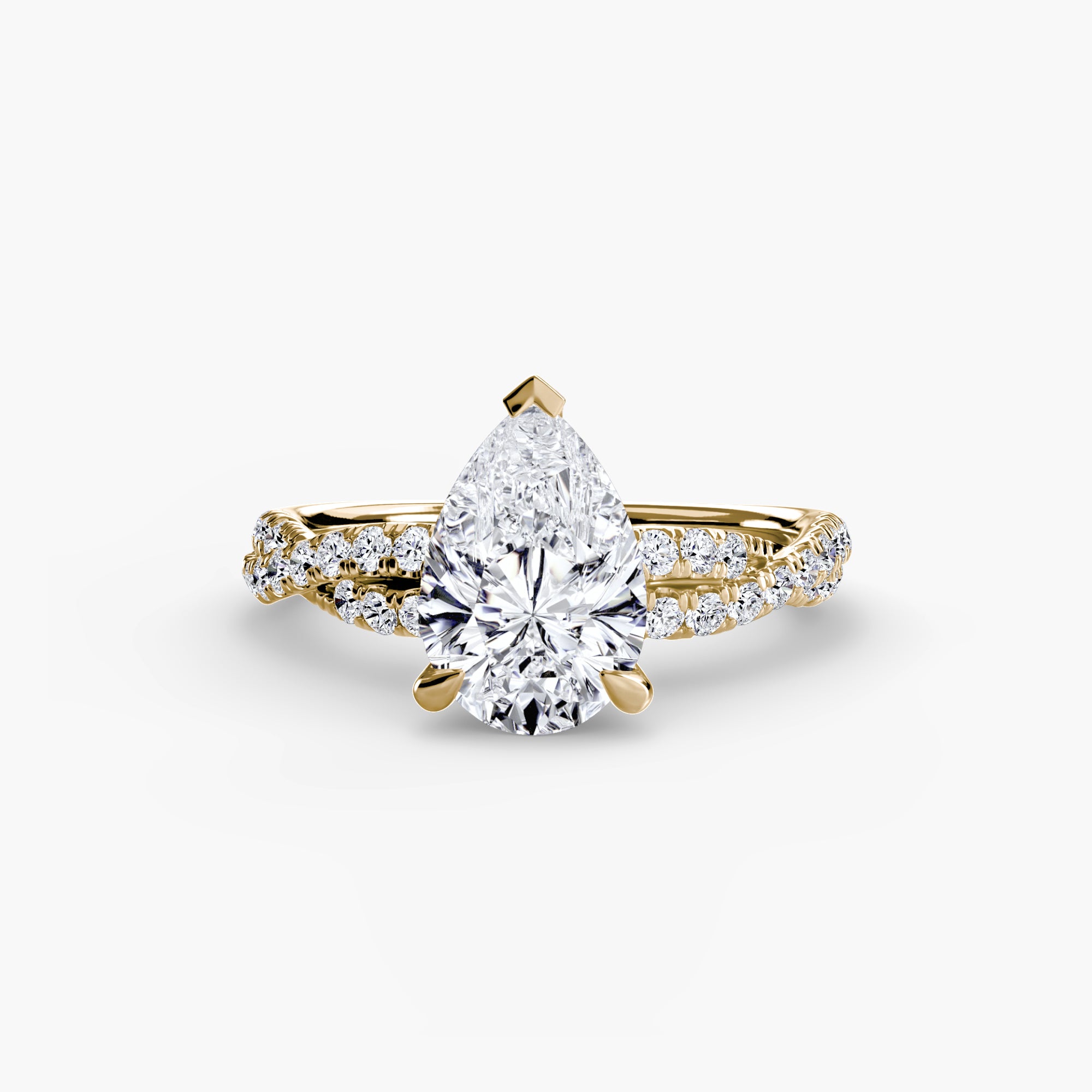 Twisted Pavé Solitaire Setting