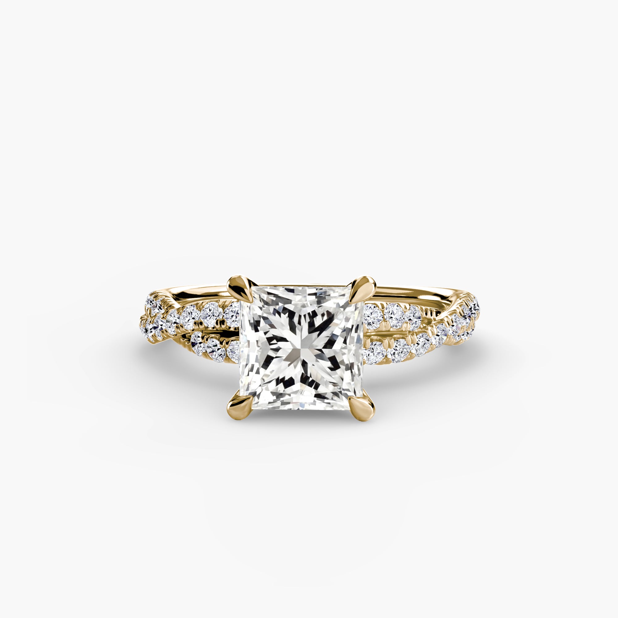 Twisted Pavé Solitaire Setting