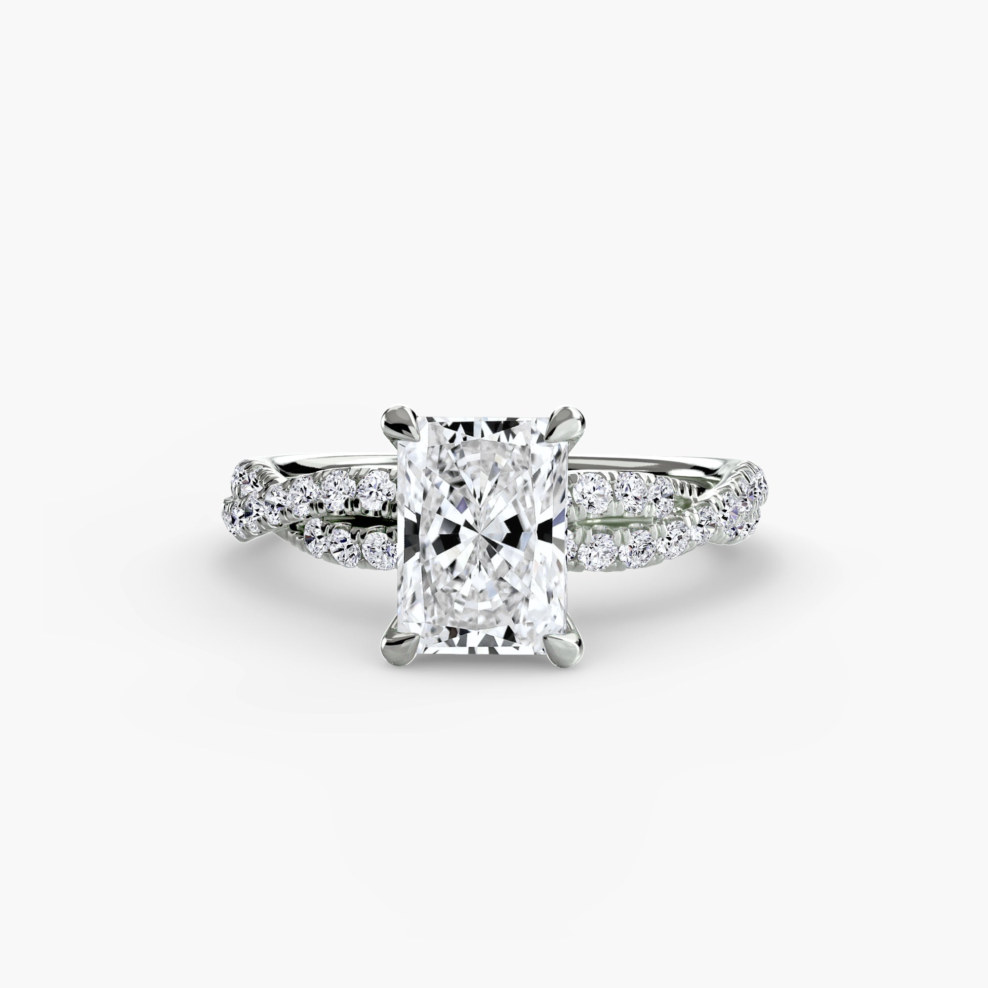 Twisted Pavé Solitaire Setting