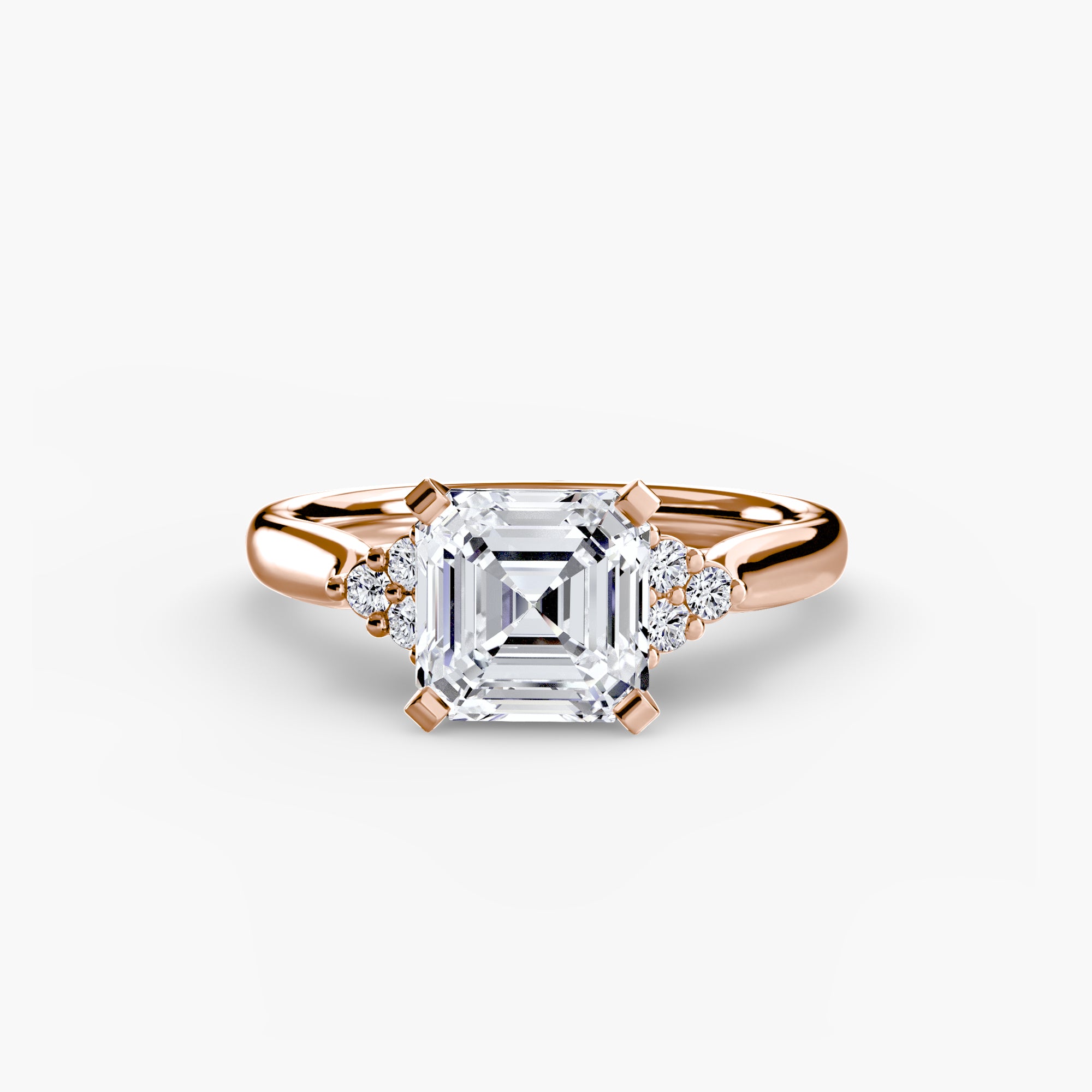 Wide Band Cluster Shoulder Solitaire Setting
