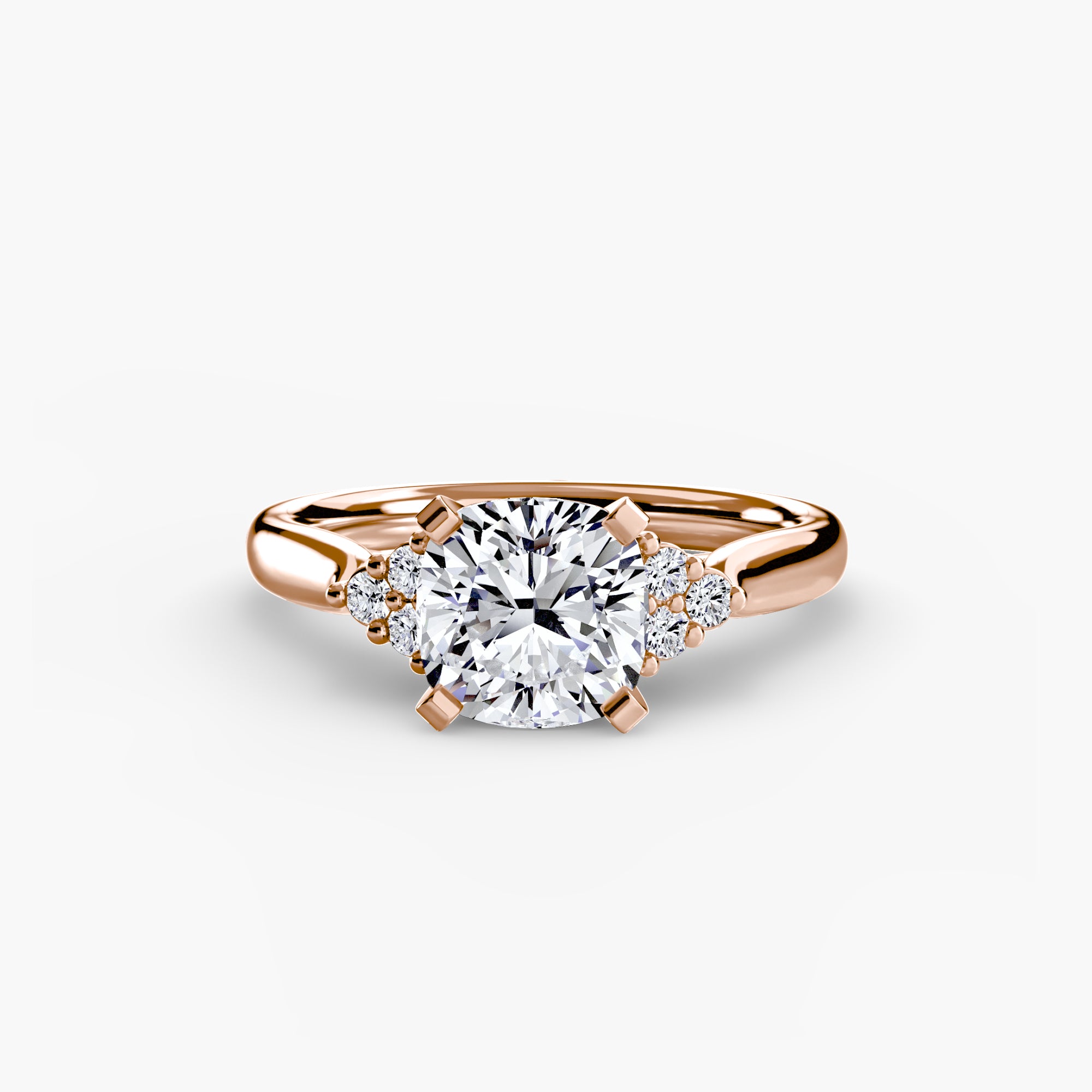 Wide Band Cluster Shoulder Solitaire Setting