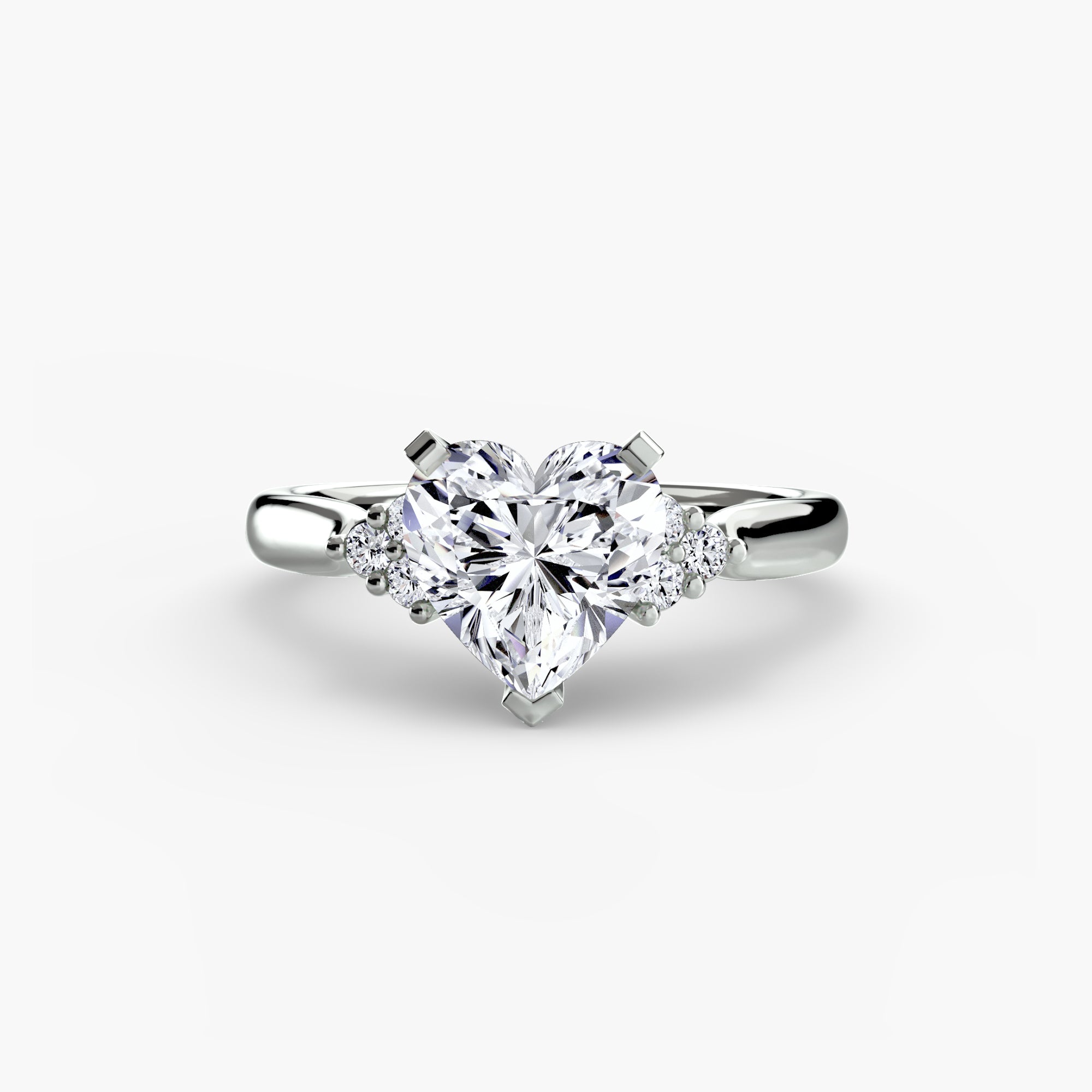 Wide Band Cluster Shoulder Solitaire Setting
