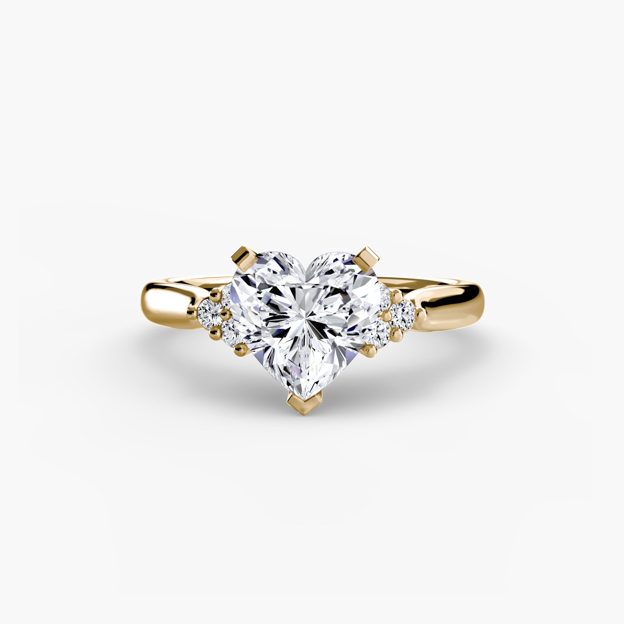 Wide Band Cluster Shoulder Solitaire Setting