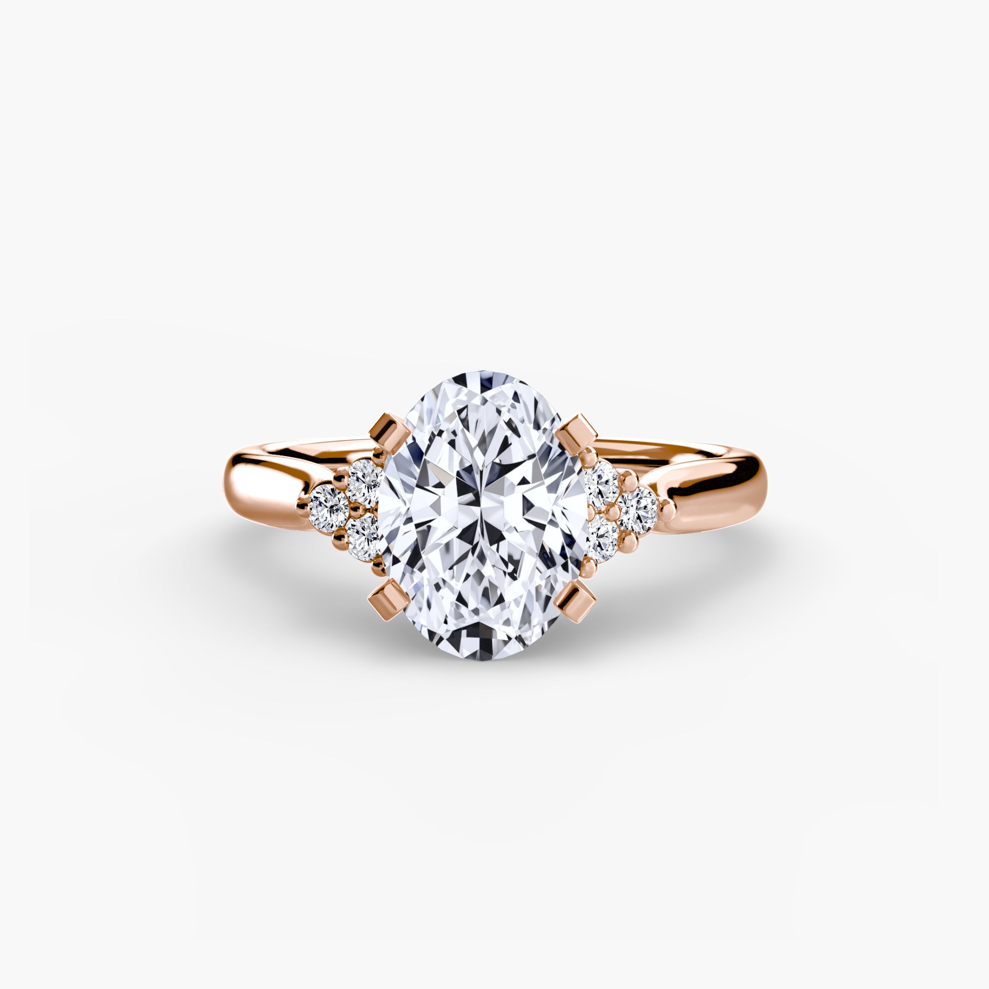Wide Band Cluster Shoulder Solitaire Setting