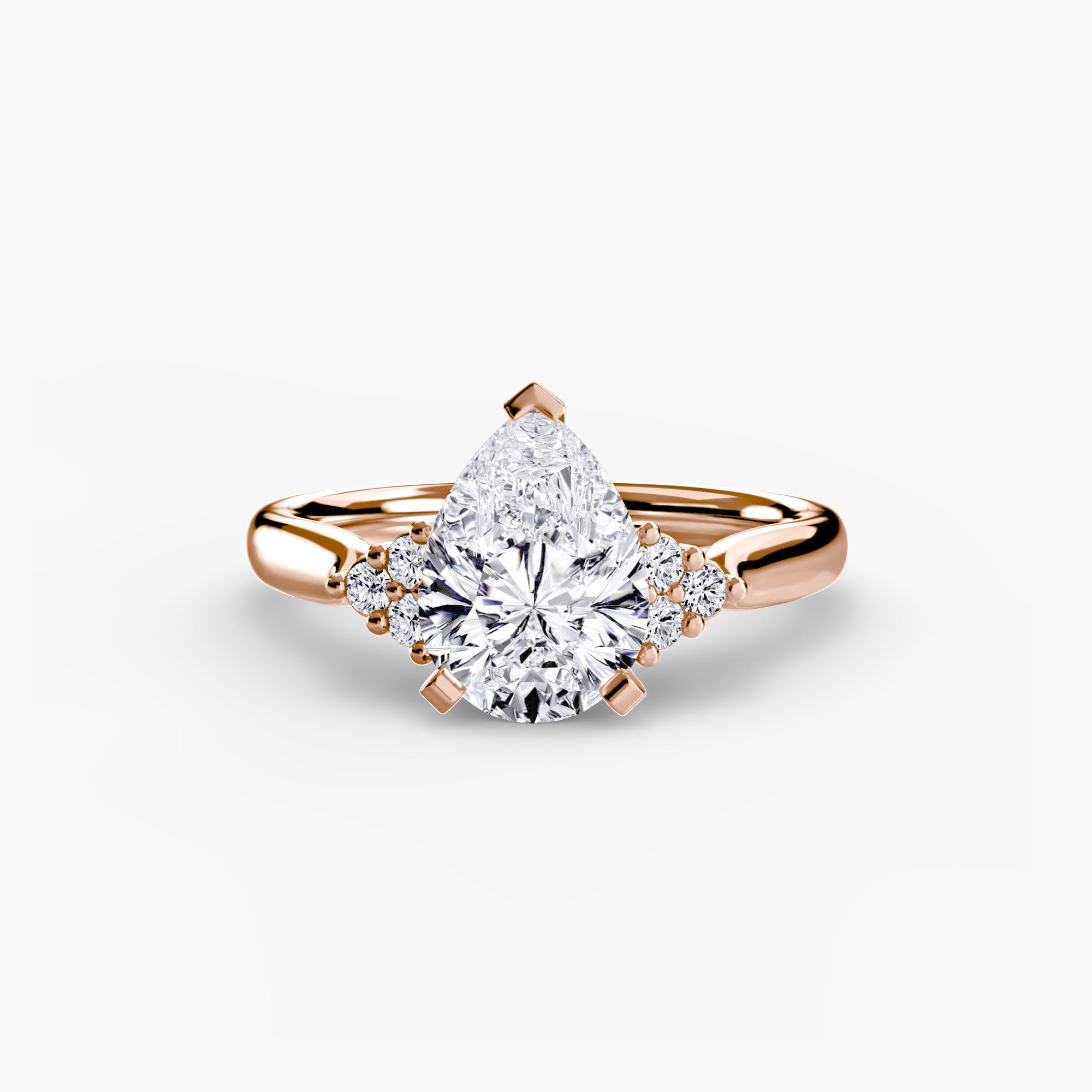 Wide Band Cluster Shoulder Solitaire Setting