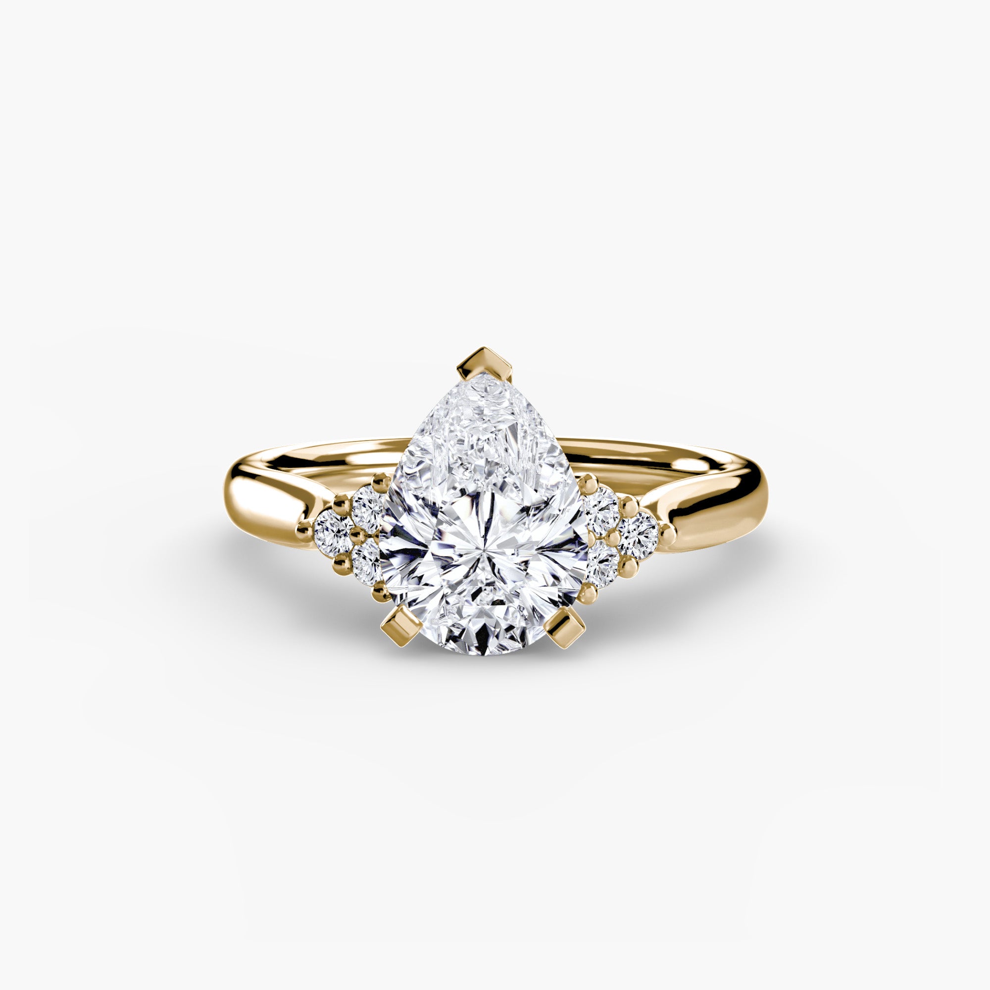 Wide Band Cluster Shoulder Solitaire Setting