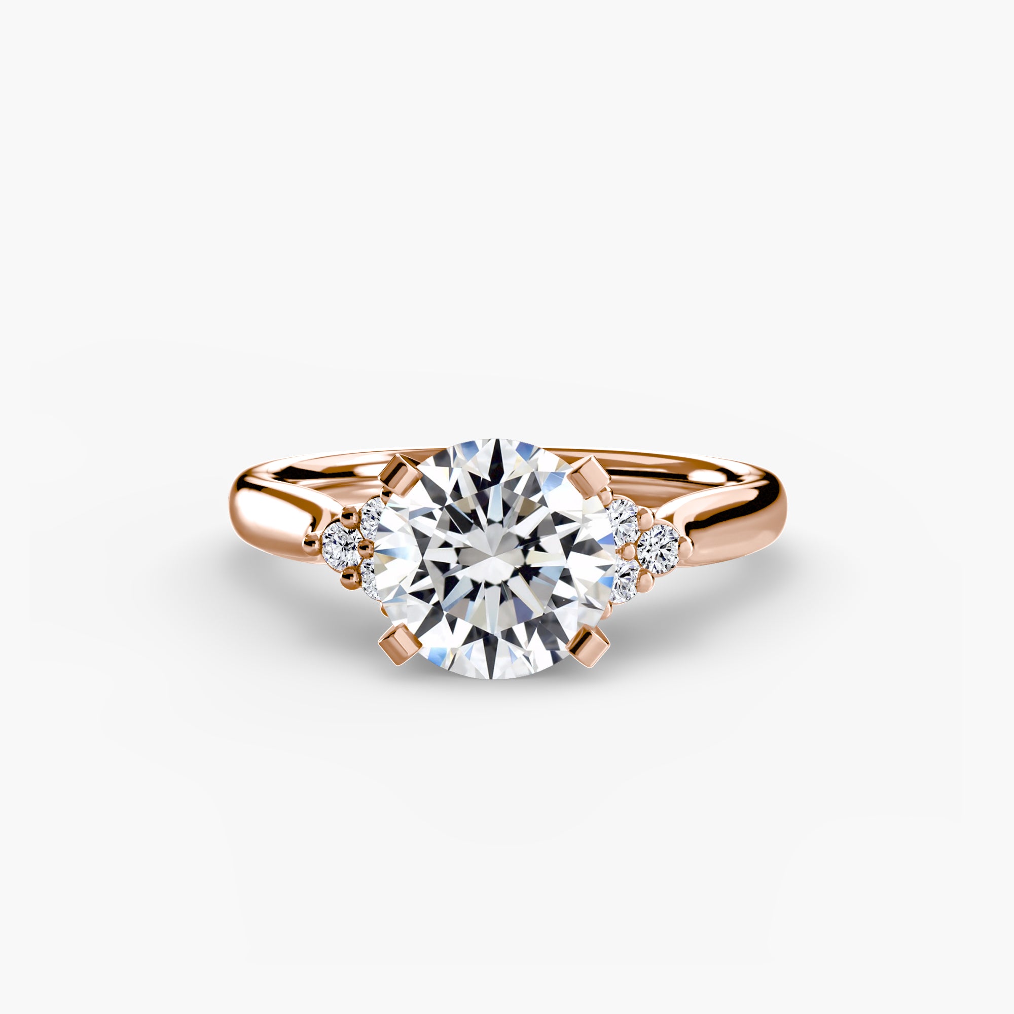 Wide Band Cluster Shoulder Solitaire Setting