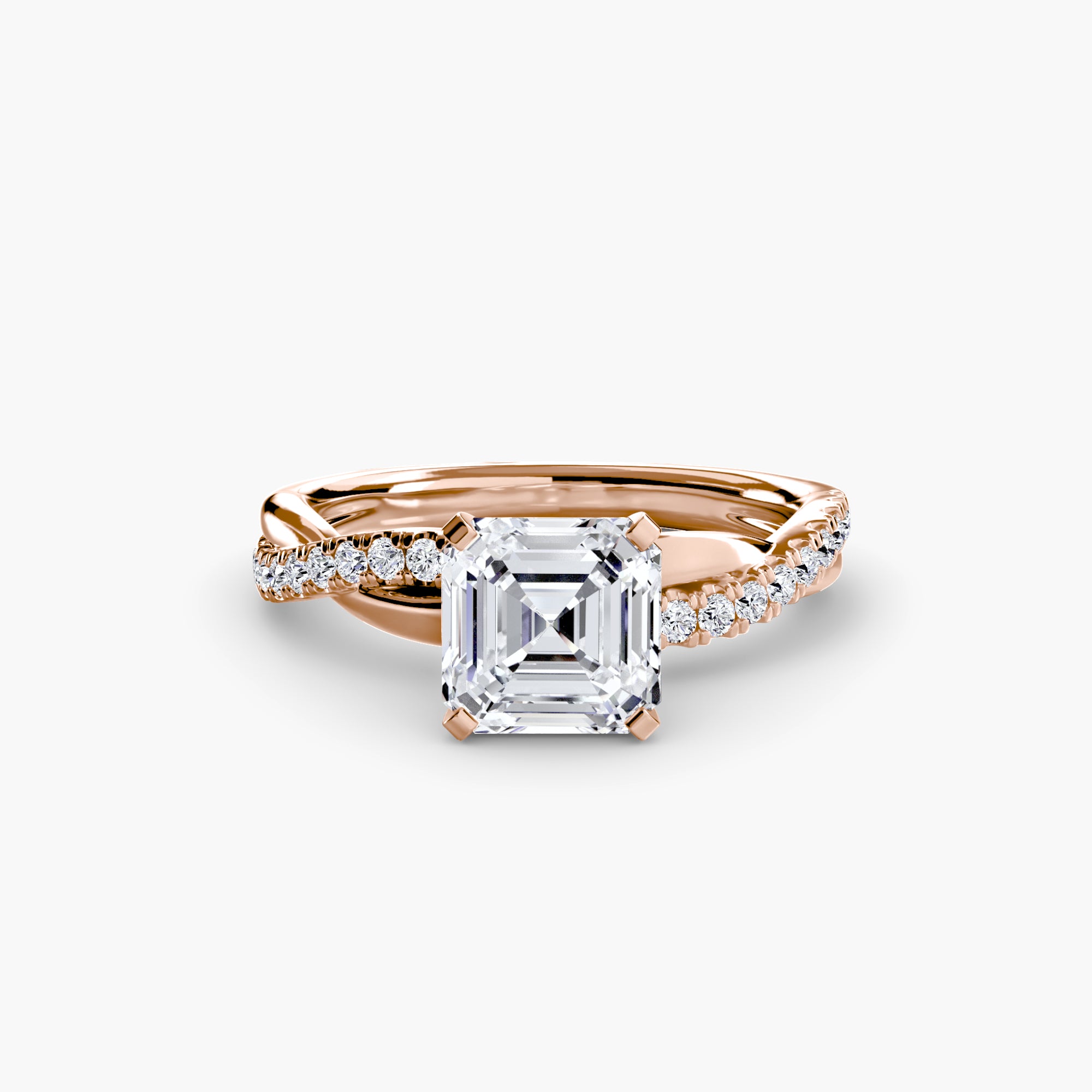 Infinity Twist Pavé Solitaire Setting