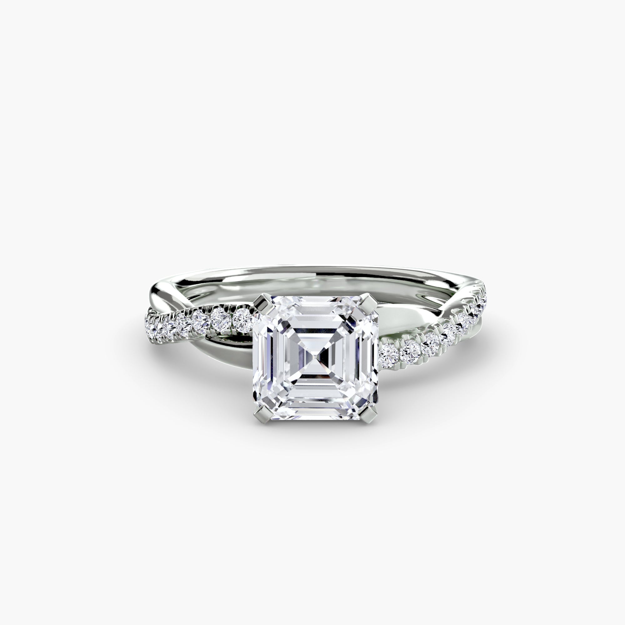 Infinity Twist Pavé Solitaire Setting