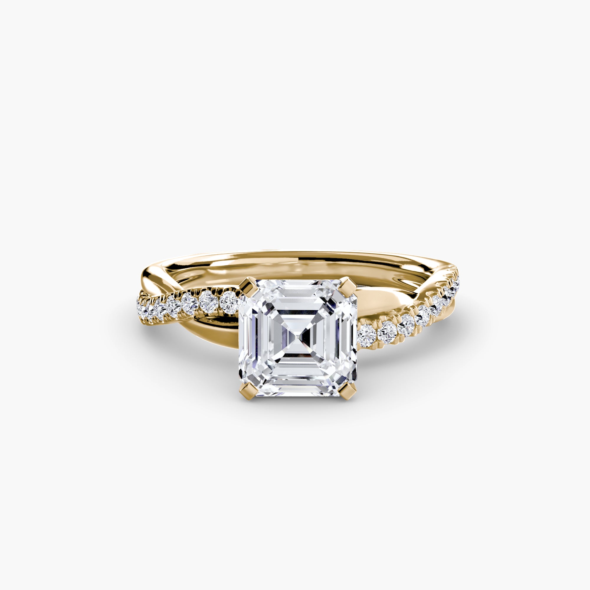Infinity Twist Pavé Solitaire Setting