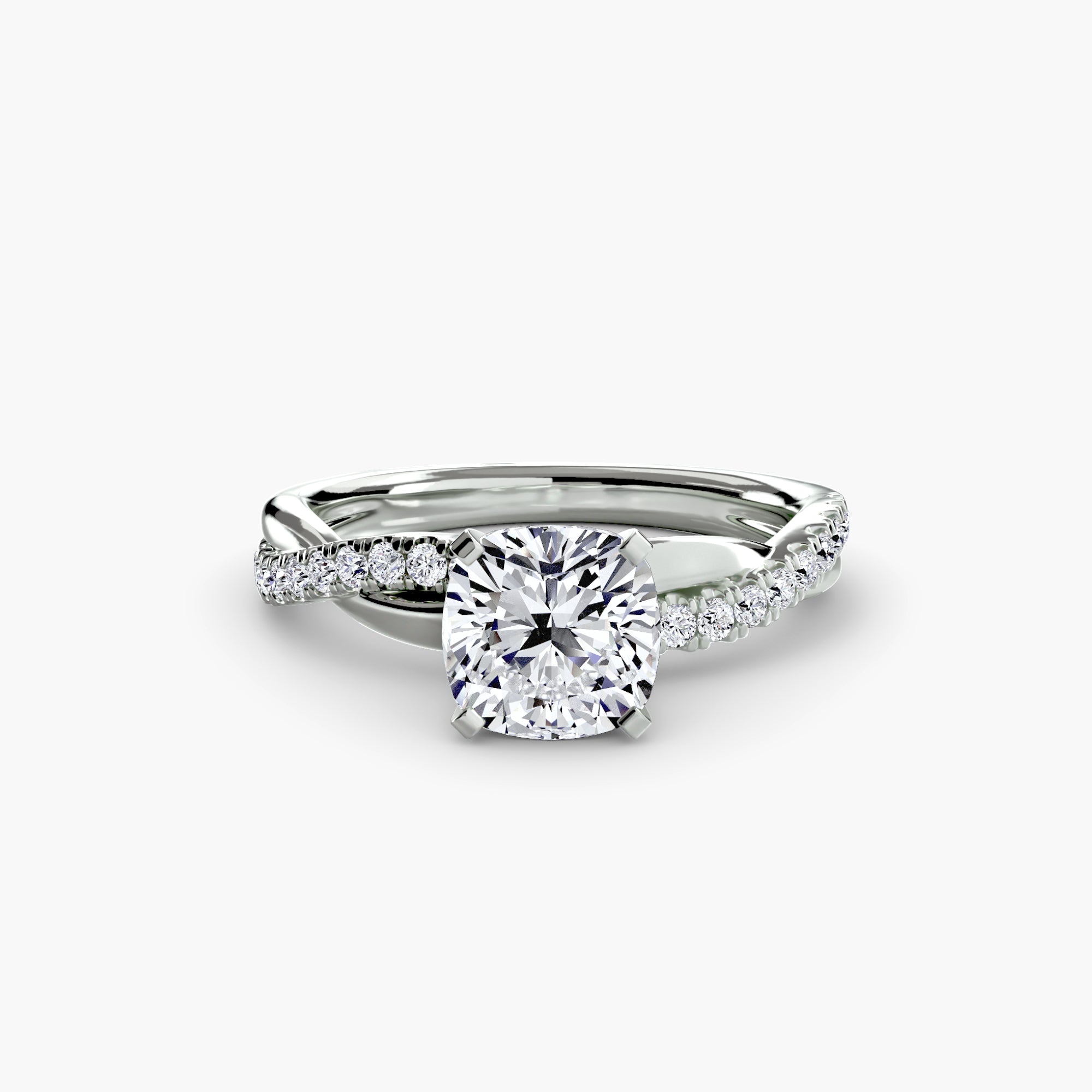 Infinity Twist Pavé Solitaire Setting